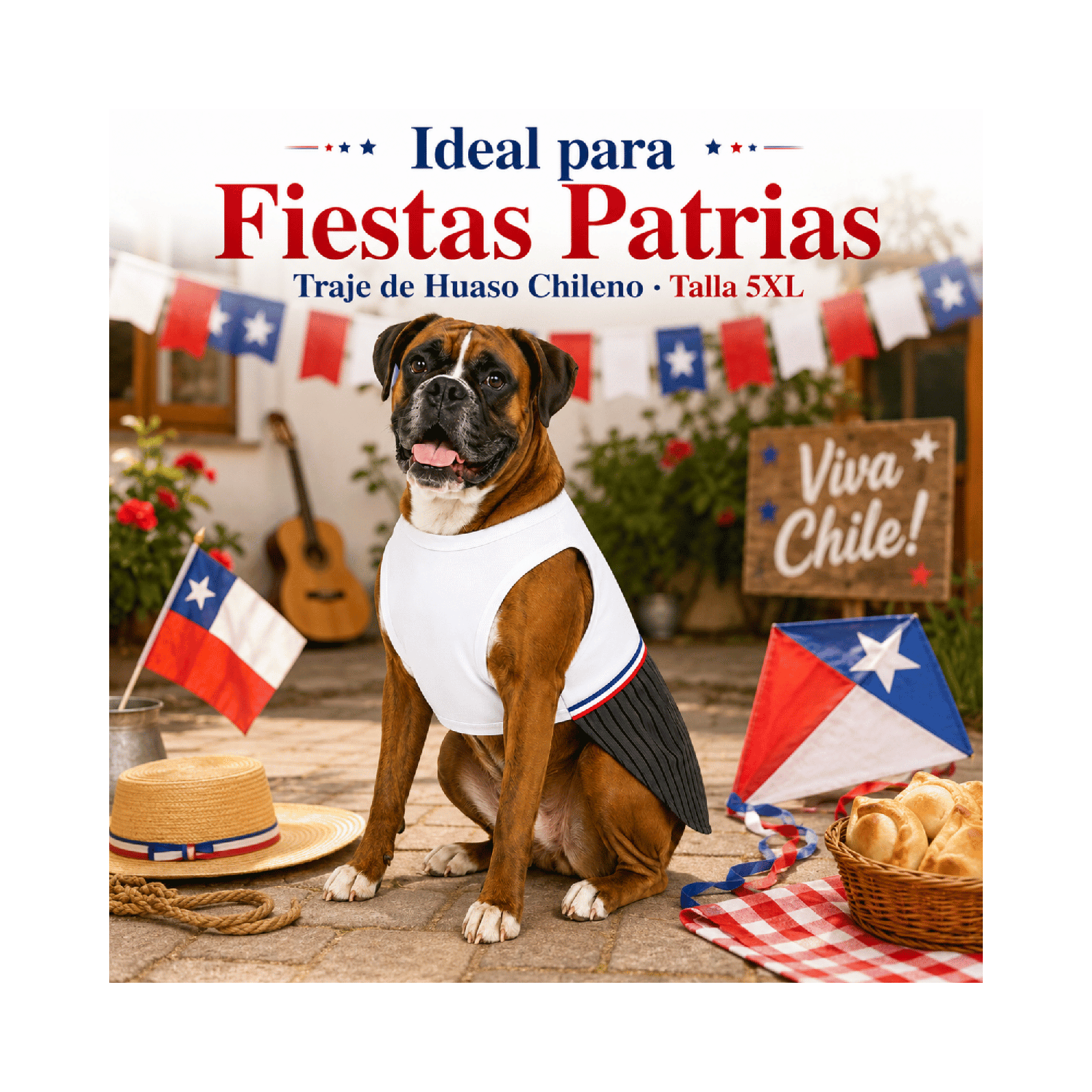 Traje de Huaso Chileno para Perro Talla 5XL-1