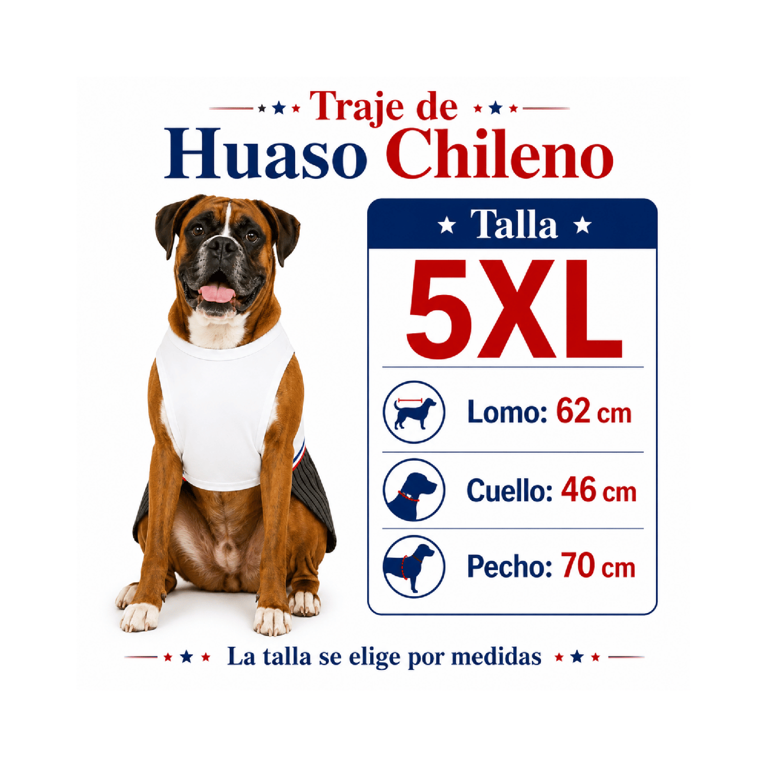 Traje de Huaso Chileno para Perro Talla 5XL-2