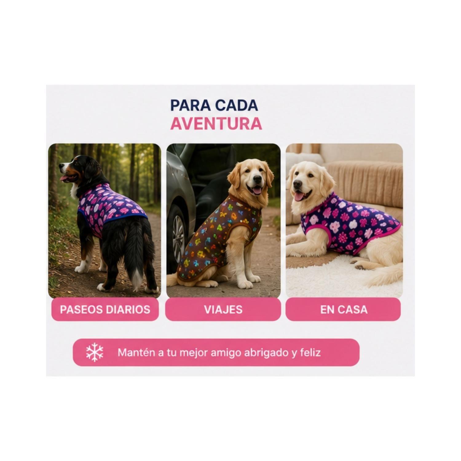 Capa Polar Perro 4XL 62 cm Abrigo Invierno Border-2