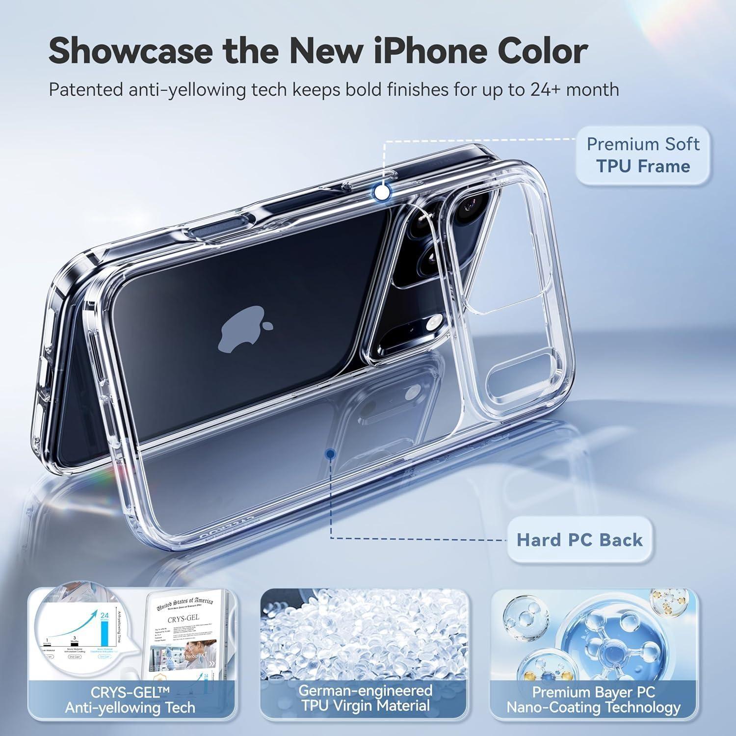 Carcasa para iPhone 17 Pro Max Transparente Antigolpe Silicona-4