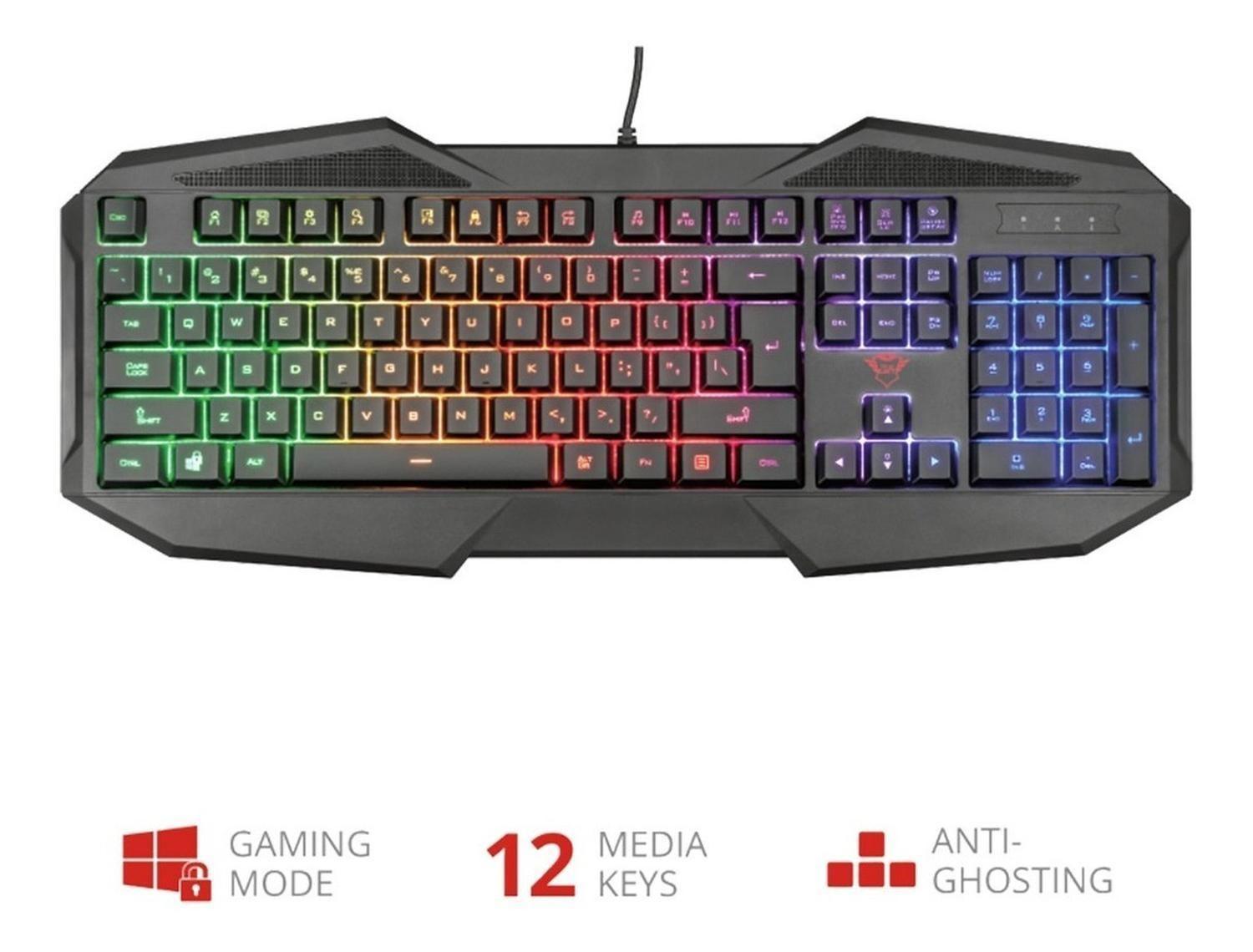 Teclado Gamer RGB Trust GXT 830-RW Avonn USB-1