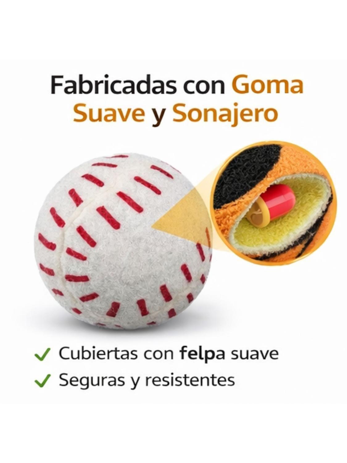 Pack 3 Pelotas con Sonido para Perros 7.6 cm-5