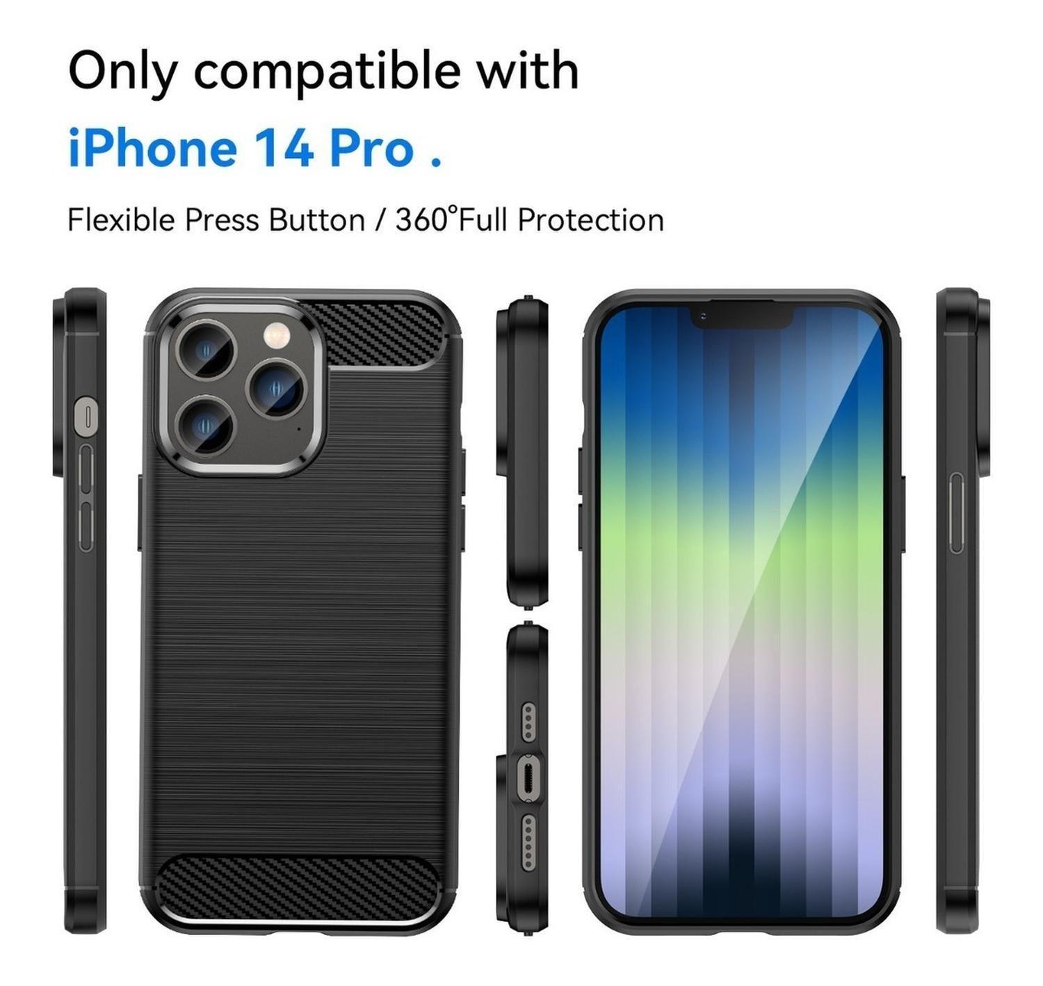 Carcasa para iPhone 14 Pro Fibra de Carbono Antigolpes-3