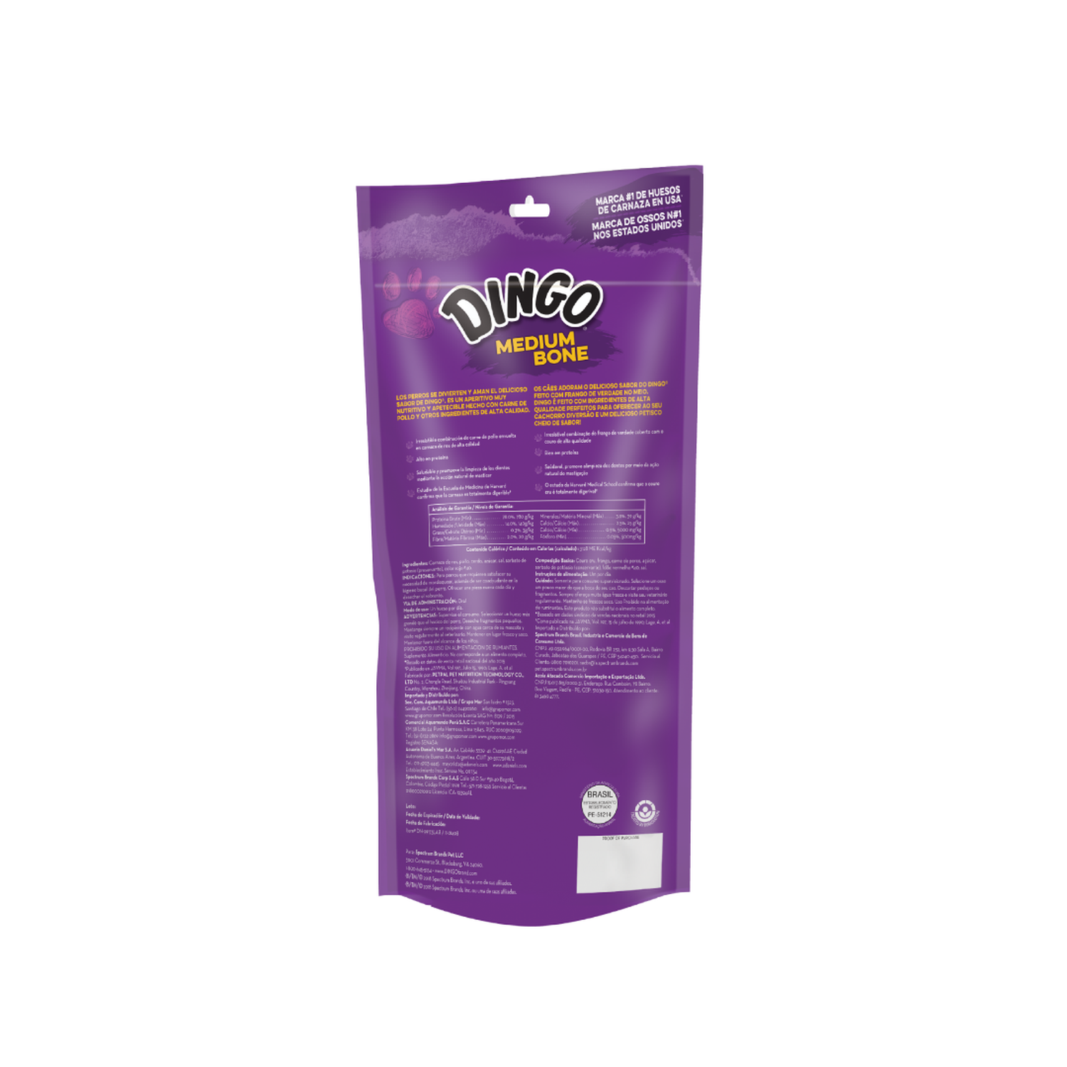 Dingo Hueso Mediano 65 g Snack Perro 1 Unidad-4