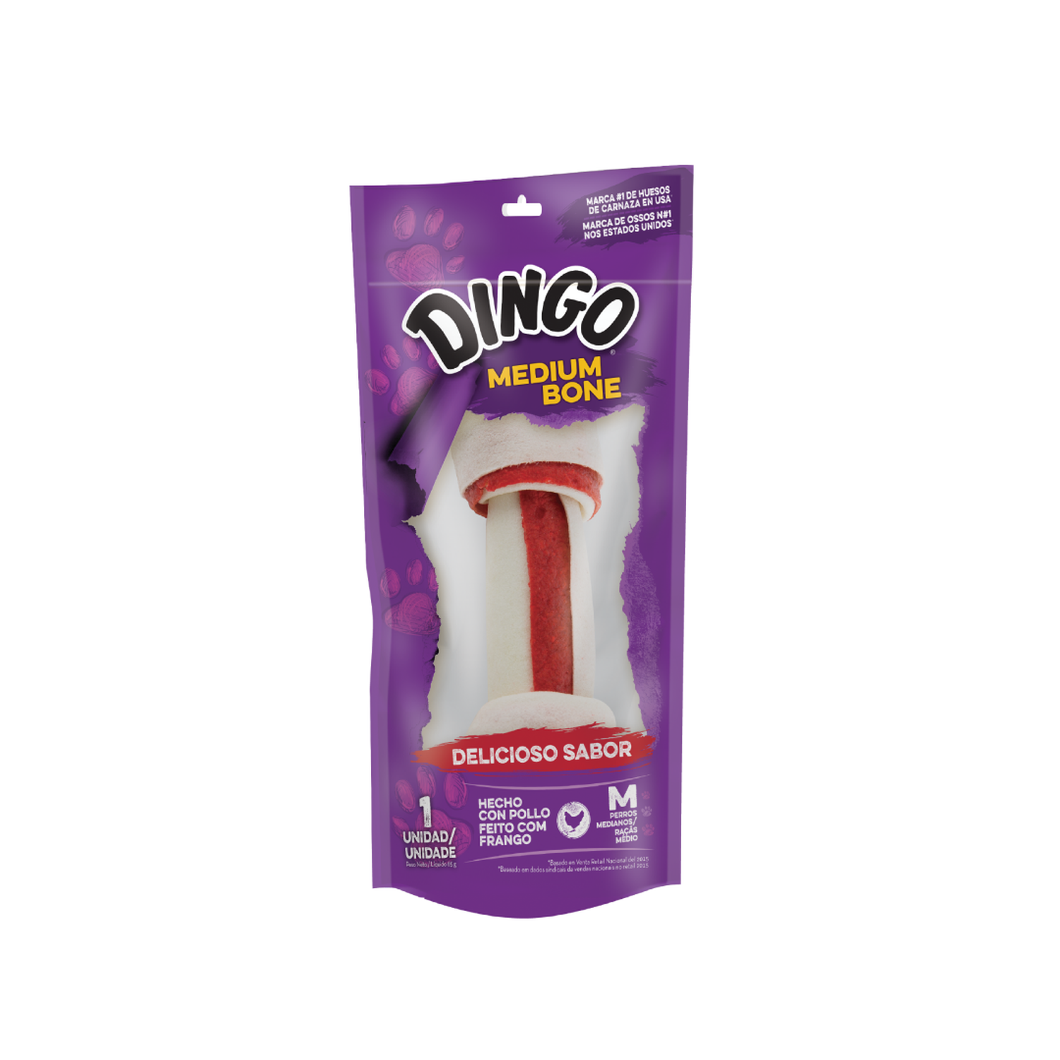 Dingo Hueso Mediano 65 g Snack Perro 1 Unidad-5