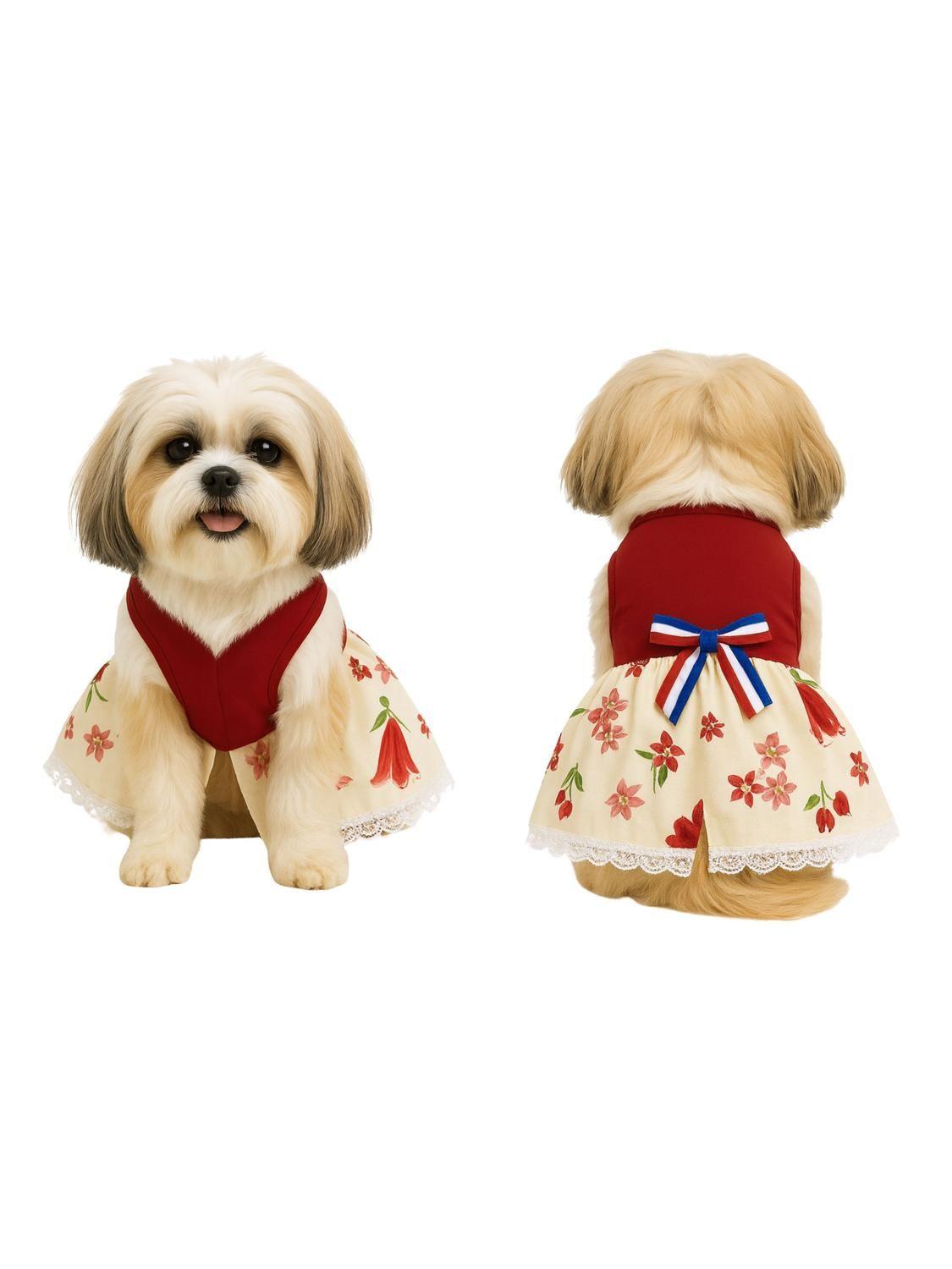Vestido Huasa China para Perro Talla S | Fiestas Patrias-4