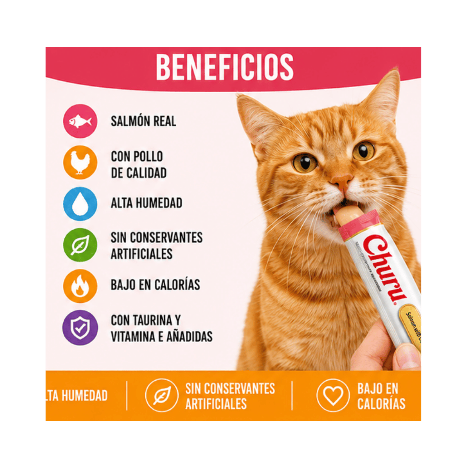Churu Cat Salmón Y Pollo 14g x4 | Pack 6 Unidades-4