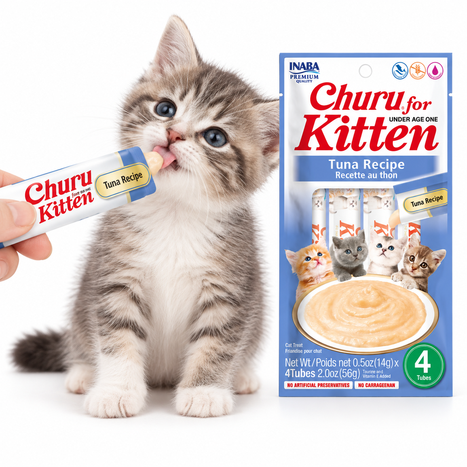 Inaba Churu Kitten Atún 14g x4 Pack 6 sobres-5