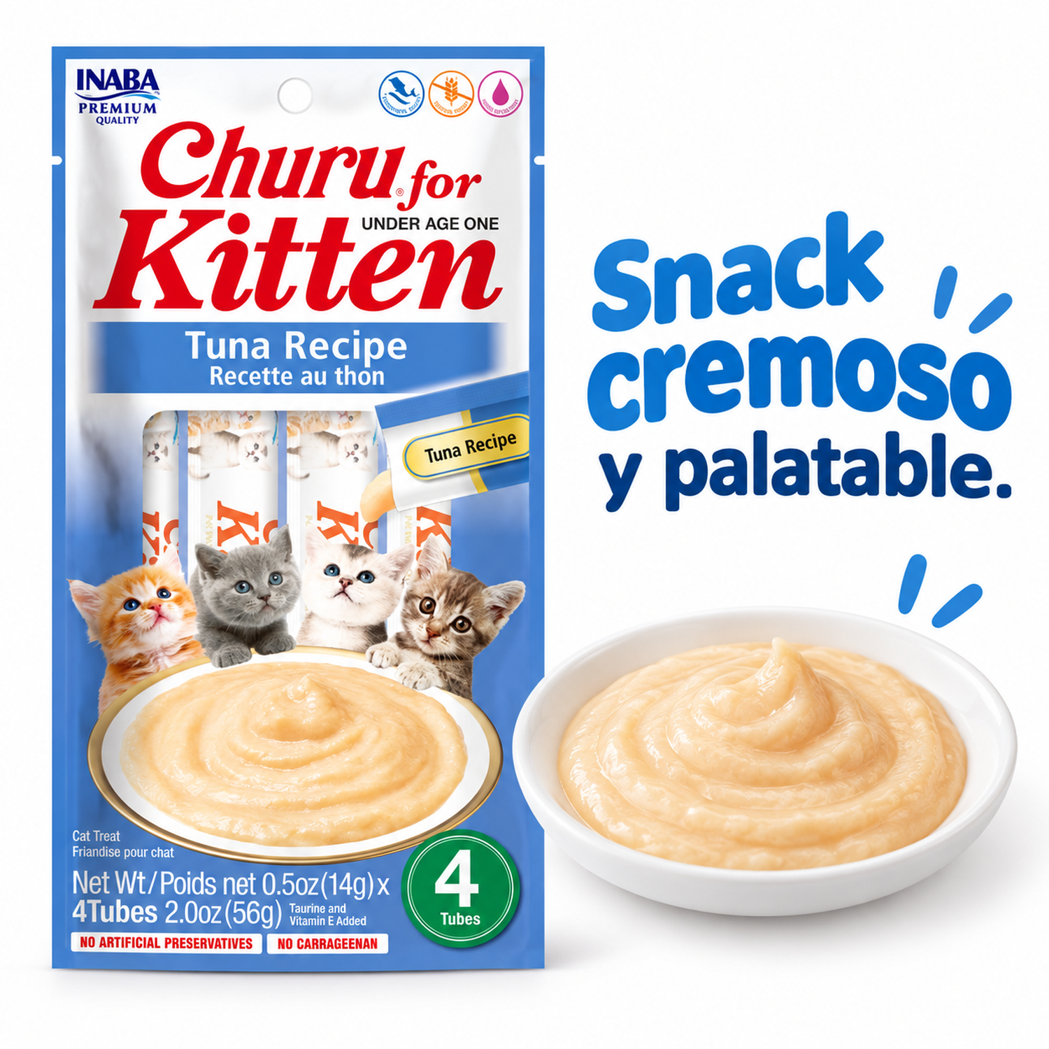 Inaba Churu Kitten Atún 14g x4 Pack 6 sobres-7