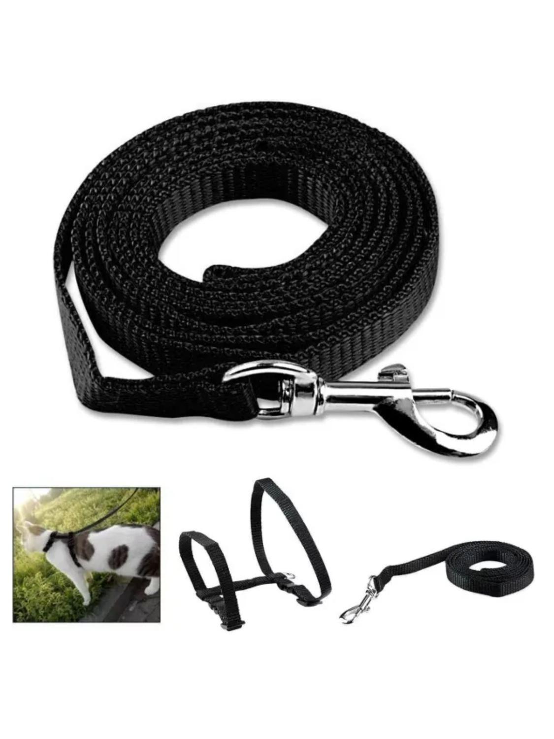 Arnés con correa para gatos ajustable super resistente-3