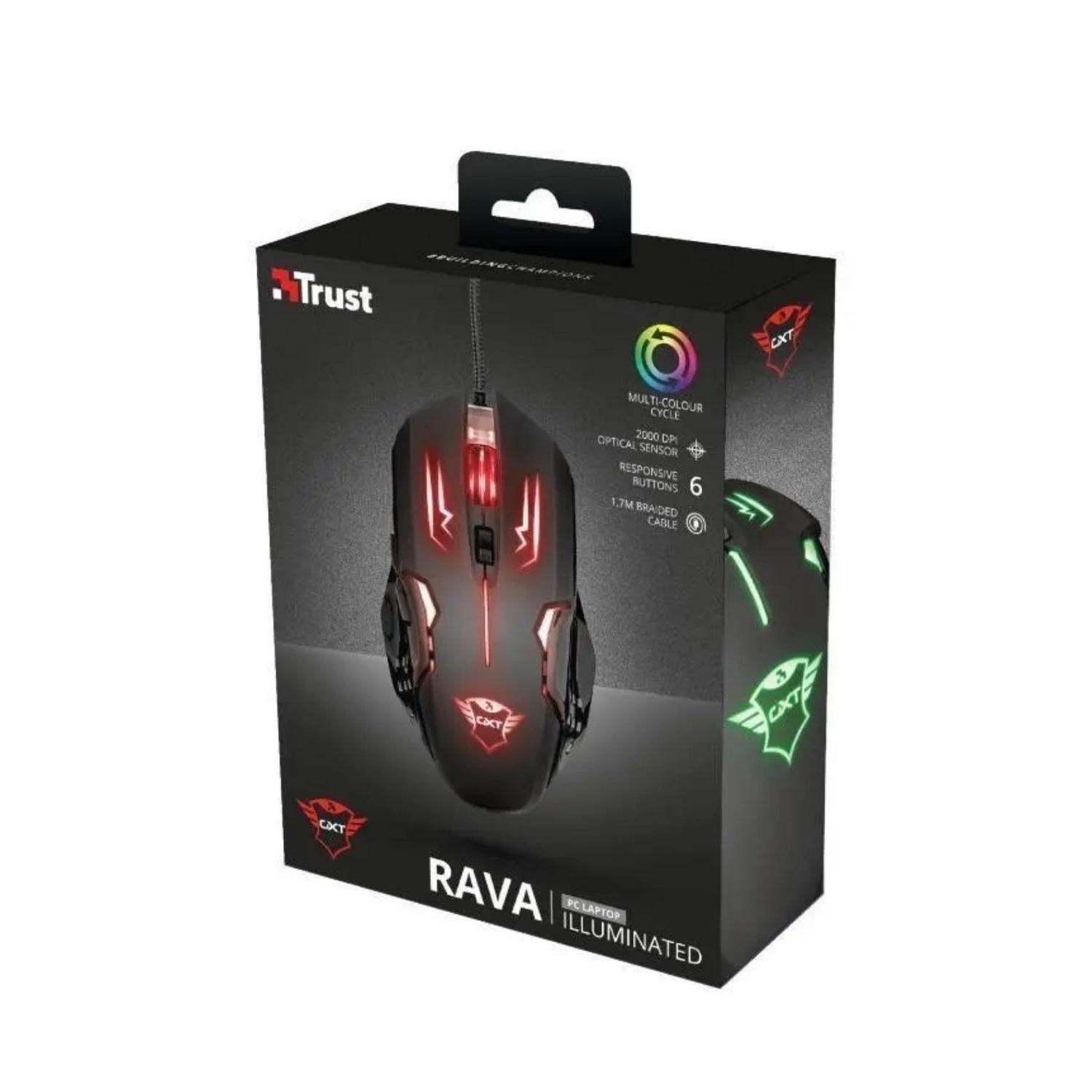 Mouse Gamer Trust GXT 108 Iluminado 6 Botones DPI Ajustable-2