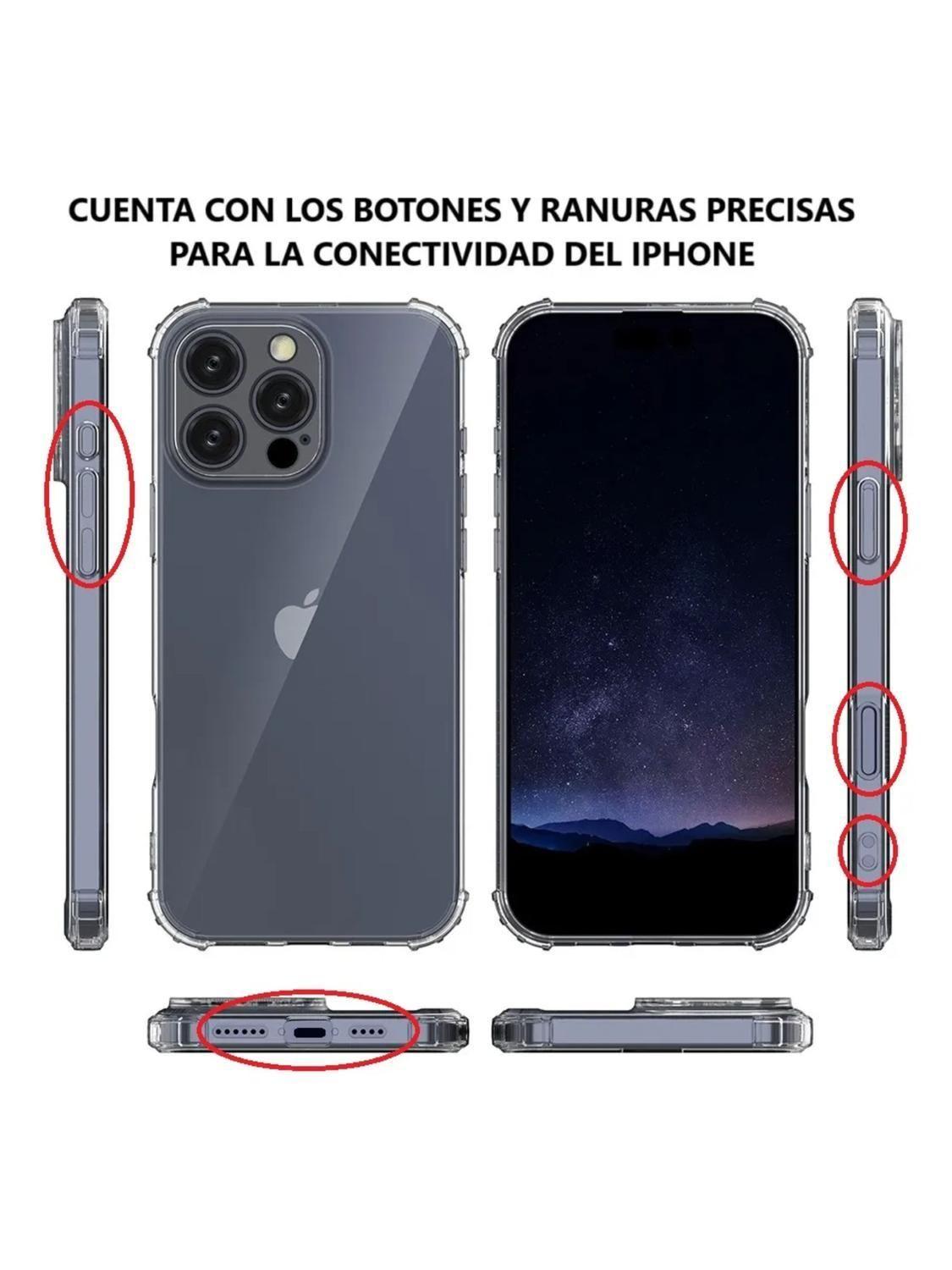 Carcasa para iPhone 16 Pro Max Transparente Silicona Antigolpe-5