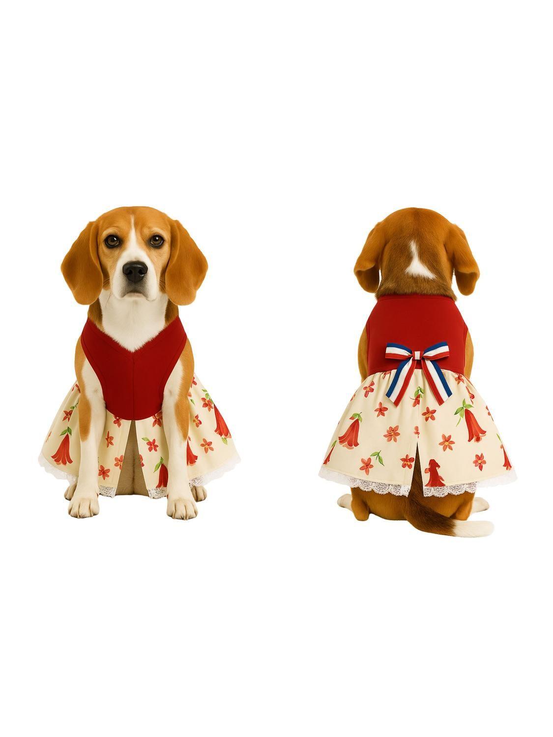 Vestido Huasa China para Perro Talla 3XL | Fiestas Patrias-4