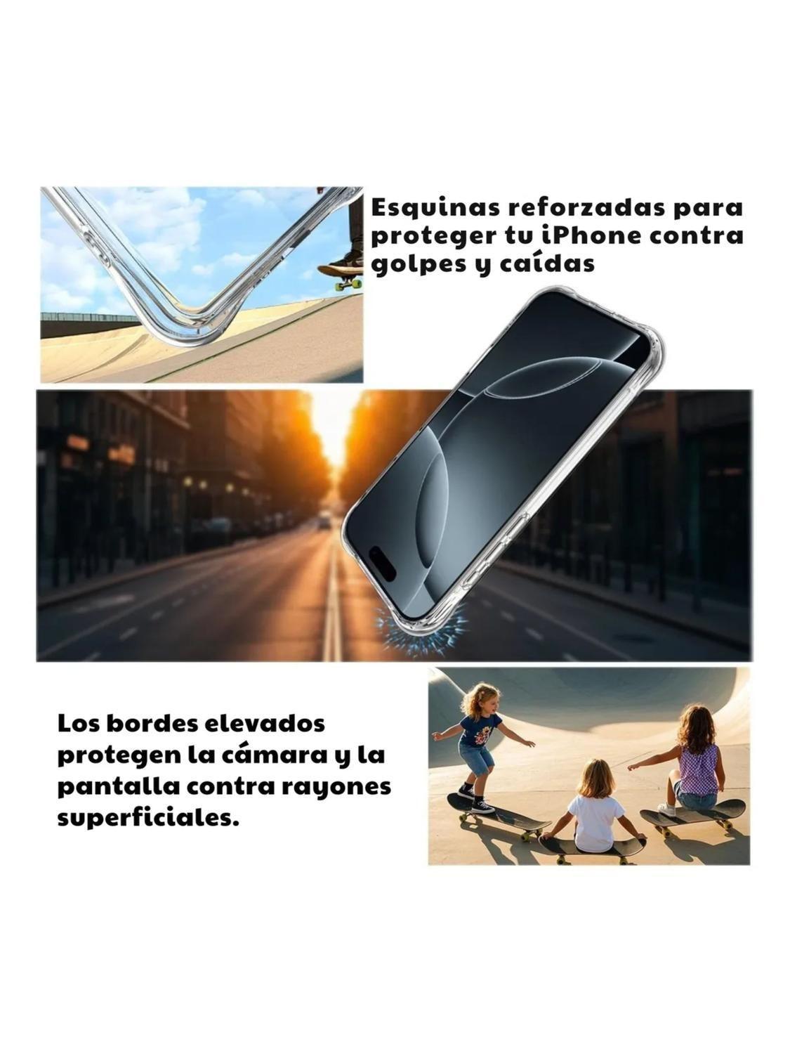Carcasa para iPhone 17 Pro Transparente Antigolpe Silicona-4