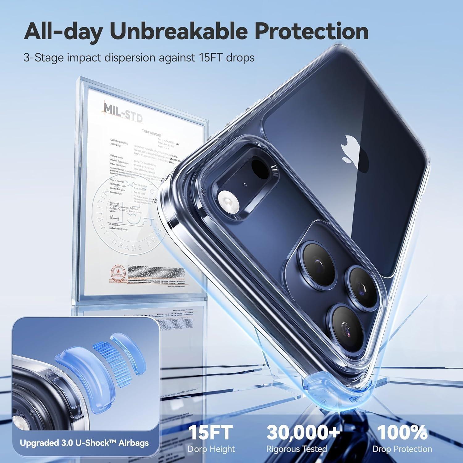 Carcasa para iPhone 17 Pro Transparente Antigolpe Silicona-4