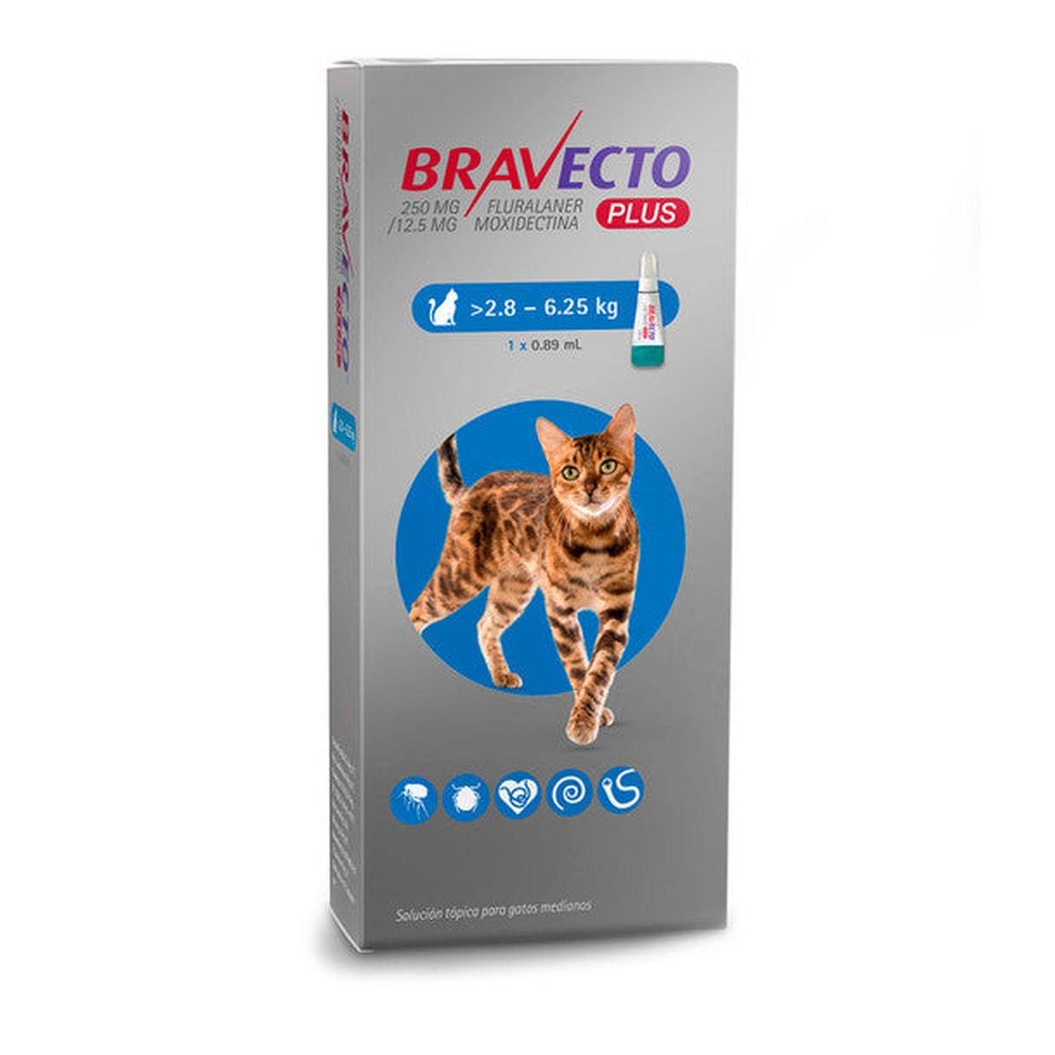 Antiparasitario Externo Bravecto Gato Pipeta Spot Plus 2.8 A 6.25 KG-0