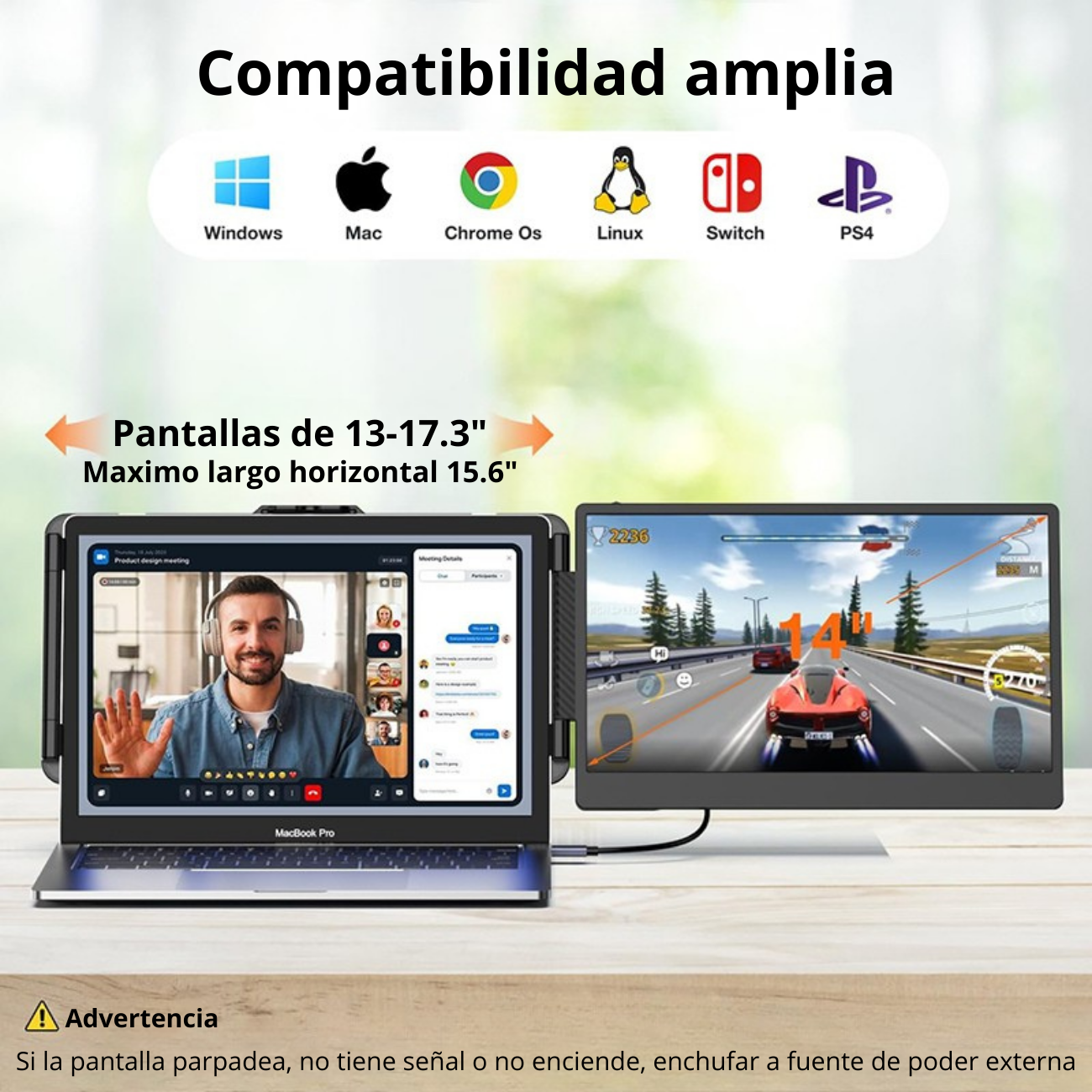Monitor Portatil para Notebook pantalla de 14 pulgadas FHD-3