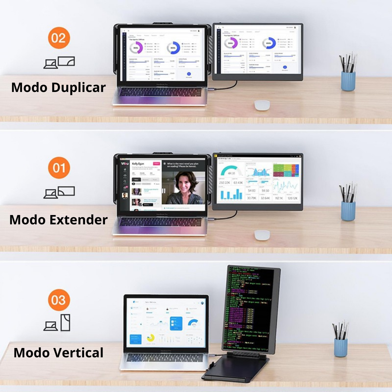 Monitor Portatil para Notebook pantalla de 14 pulgadas FHD-6