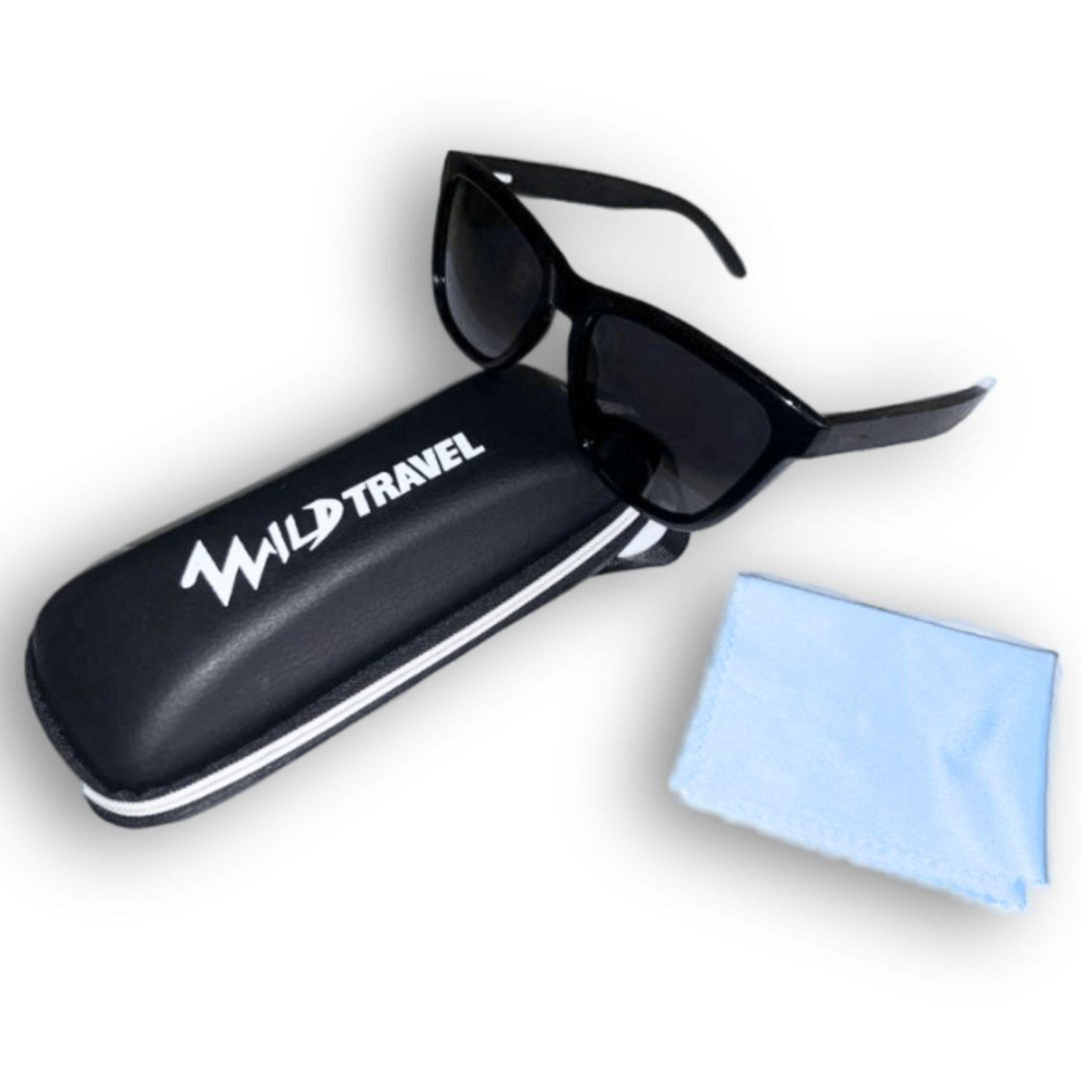 Gafas Lentes De Sol Wild Travel Bambú Uv400 Madera + Estuche Polarizados-2