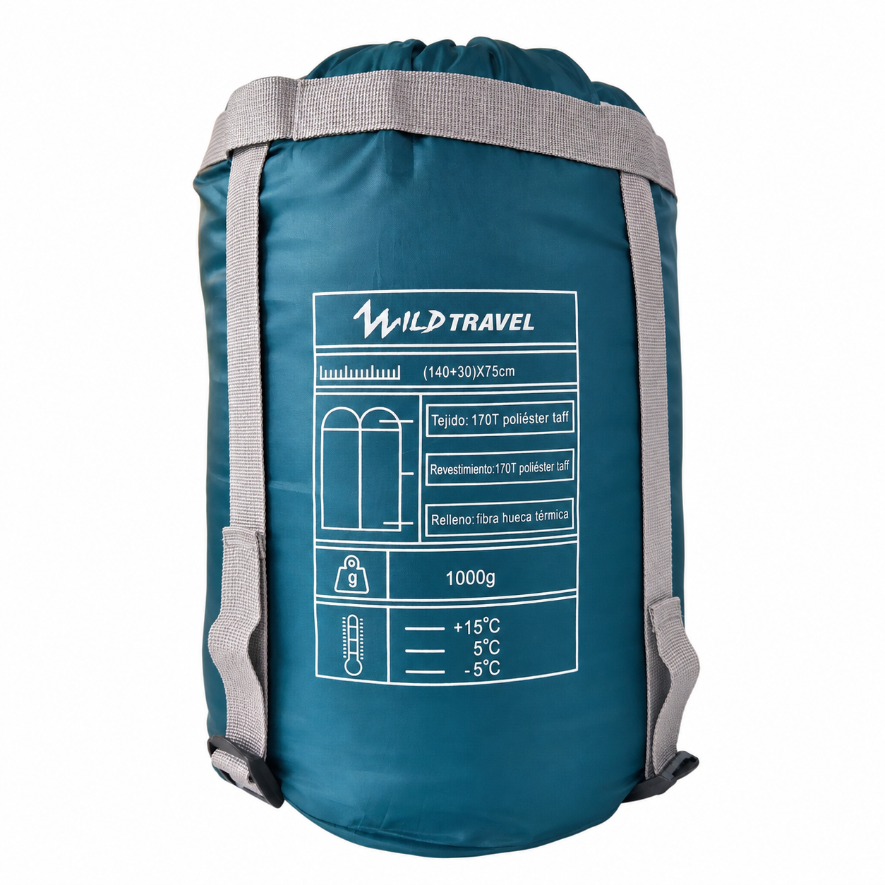 Saco Dormir Infantil Niño Confort Kids Wild Travel -5° +15º 1000g-7