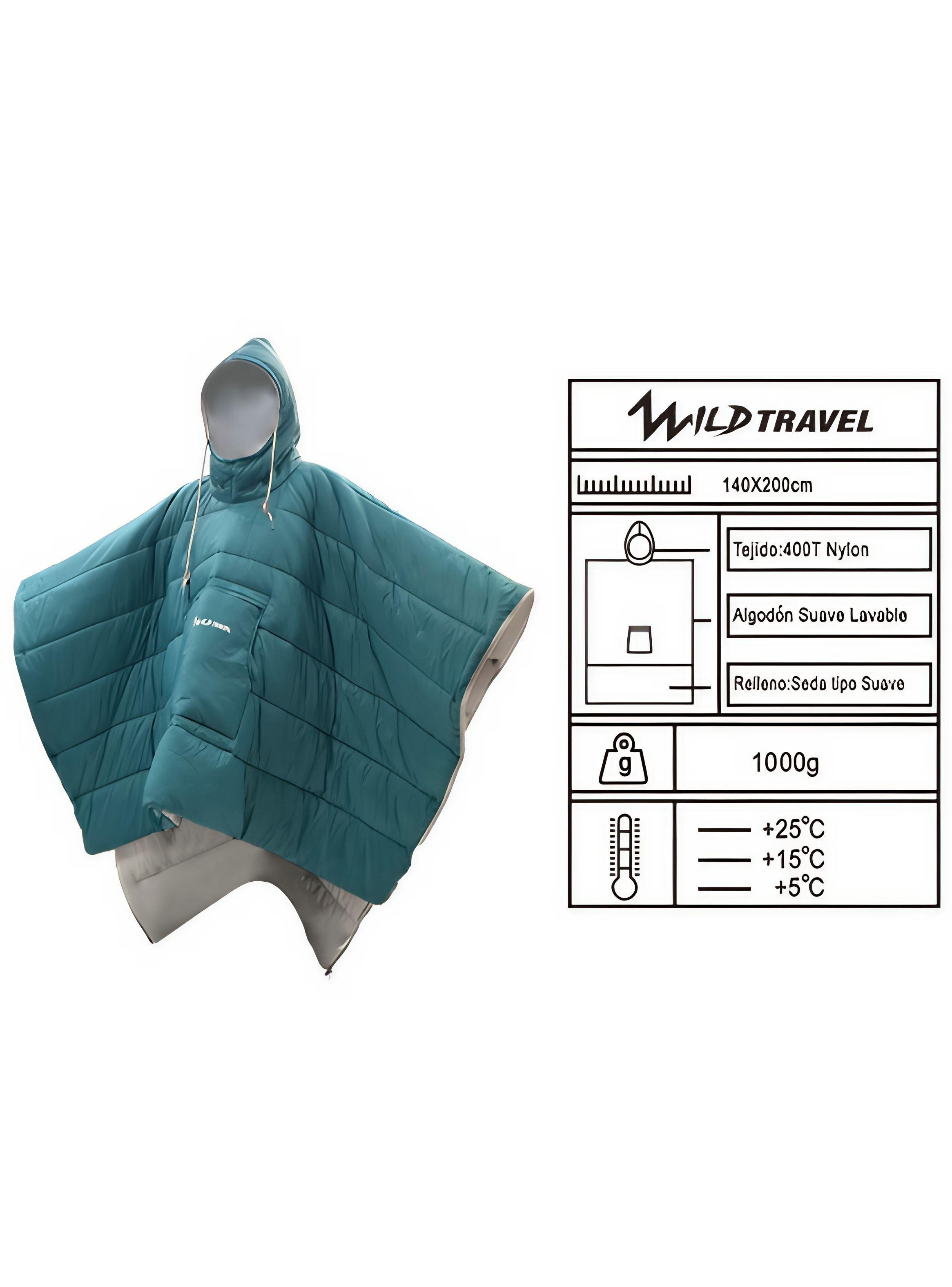 Saco de Dormir Capa DualTrekk WildTravel +5º Camping 1000 g-3