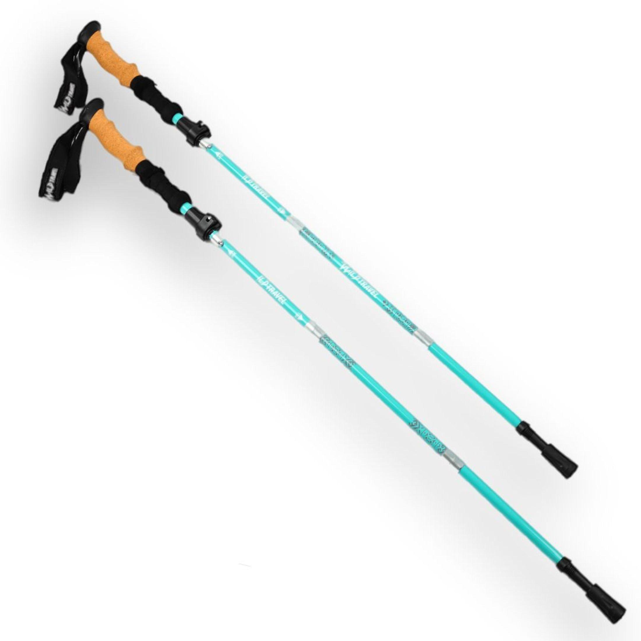 Bastones De Trekking 2 Unidades Par Plegable Celeste-2