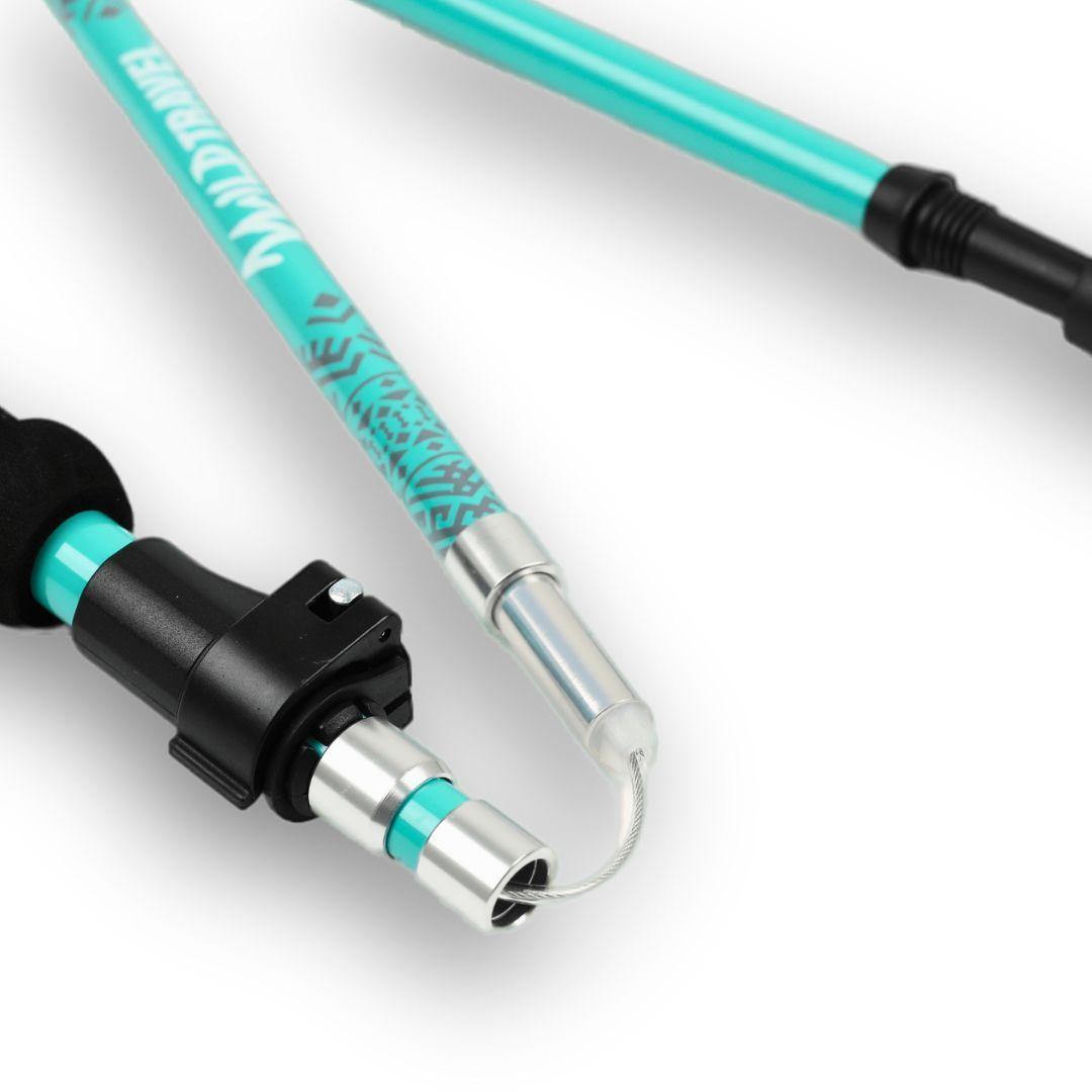 Bastones De Trekking 2 Unidades Par Plegable Celeste-5