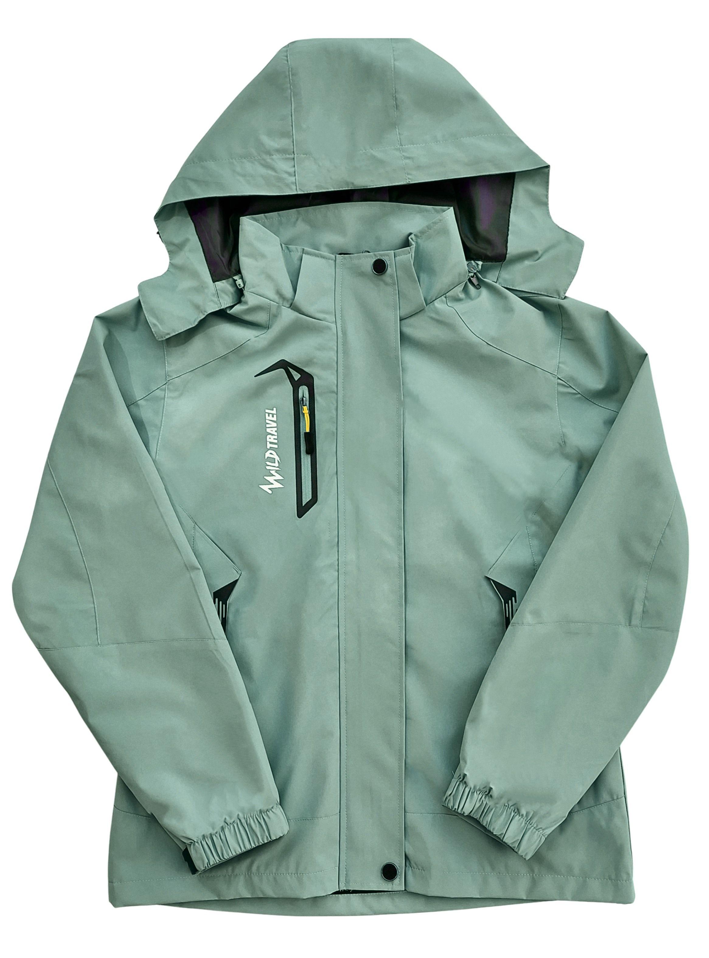 Chaqueta Corta Viento Impermeable Premium WildTravel Mujer-3