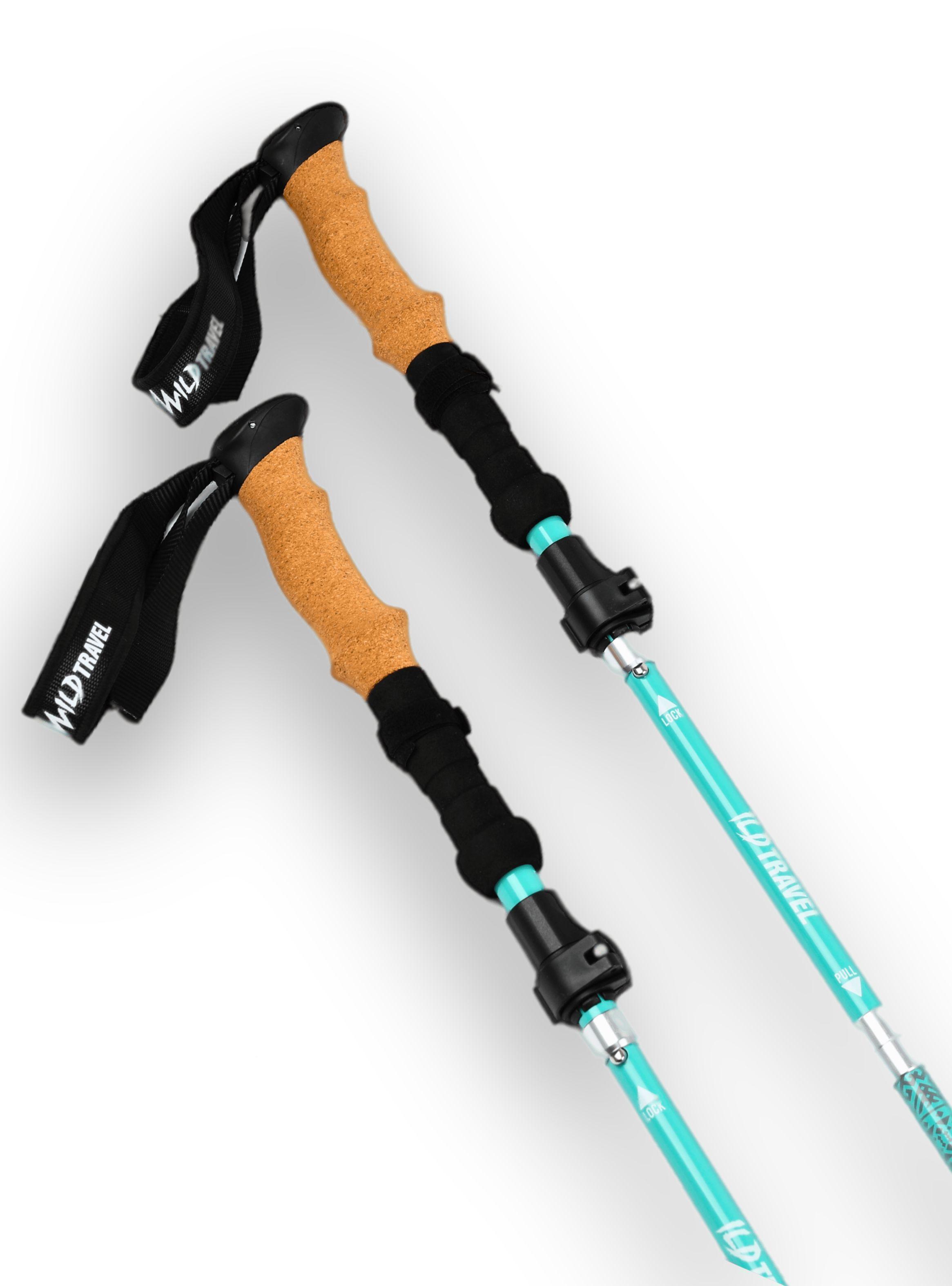 Bastones De Trekking 2 Unidades Par Plegable Aluminio 7075-5