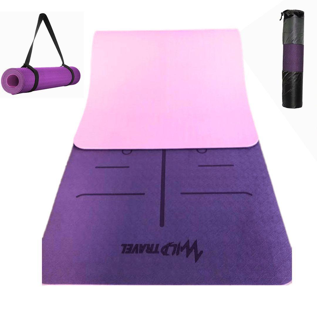 Mat Yoga Morado Colchoneta Eco 8mm Wild Travel + Bolso-1