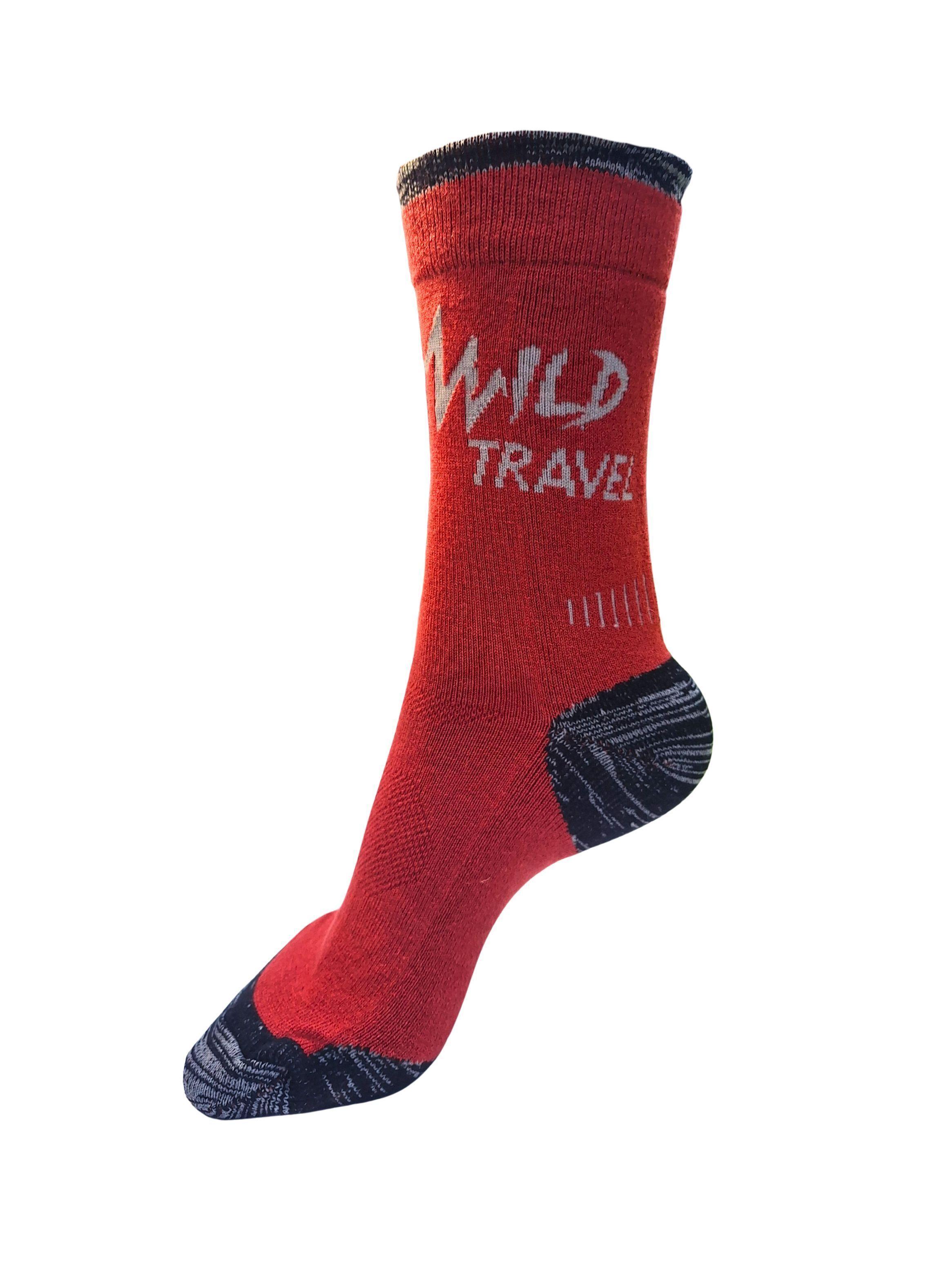 Calcetas Trekking Wild Travel Lana Merino Térmicas Deportiva-0