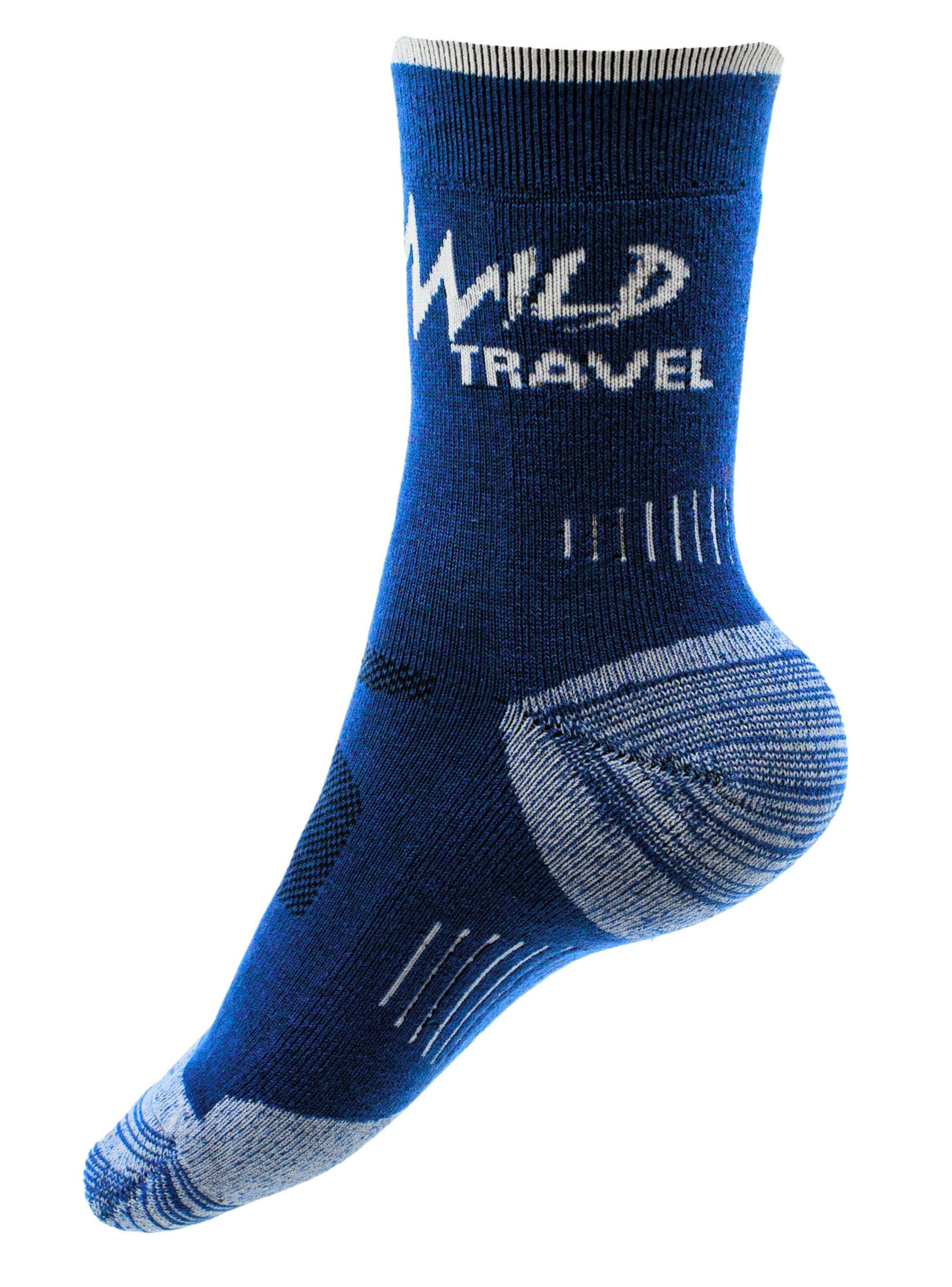 Calcetas Trekking Wild Travel Lana Merino Térmicas Deportiva-0