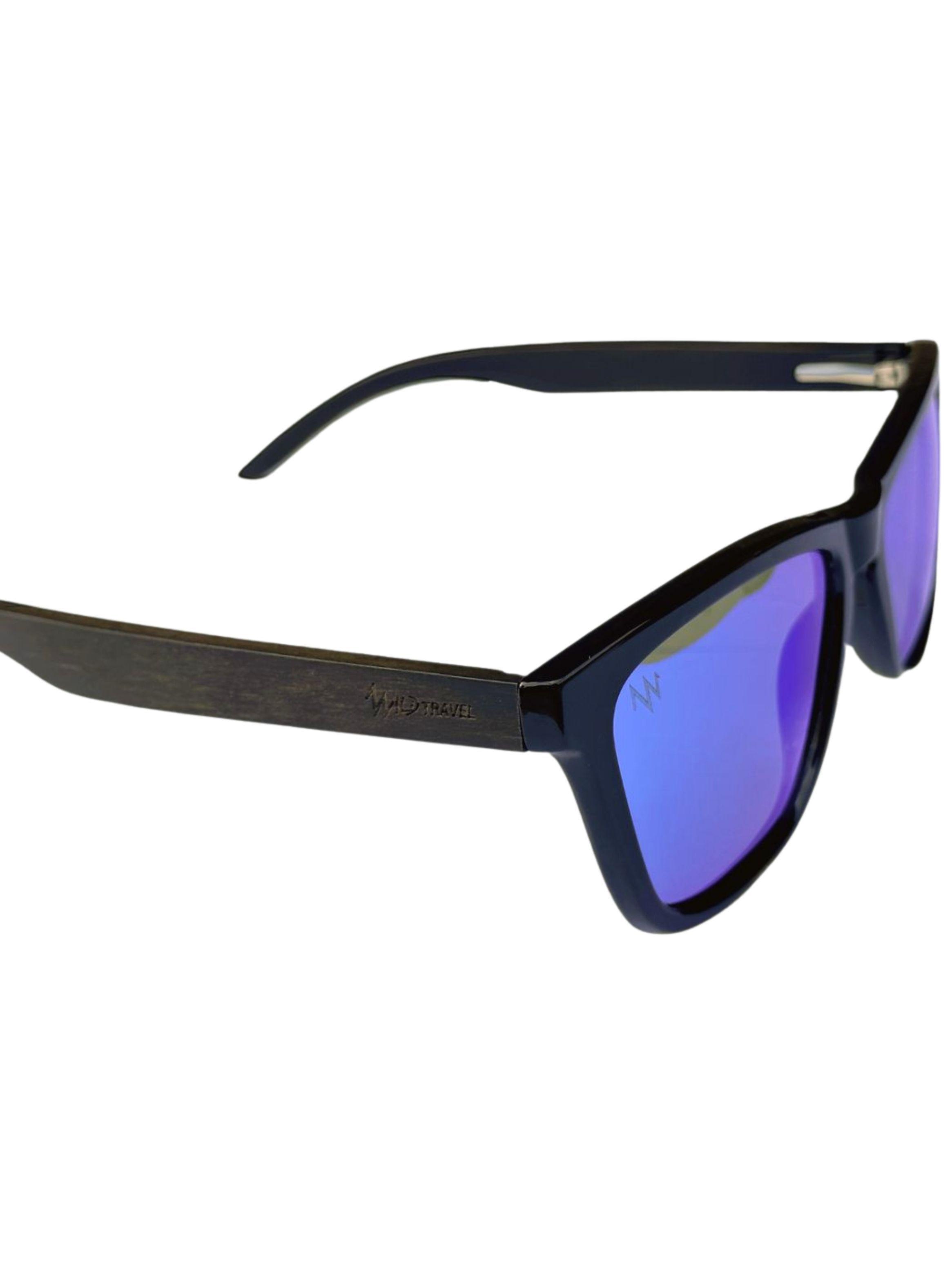 Gafas Lentes De Sol Wild Travel Bambú Uv400 Madera + Estuche Espejados-2