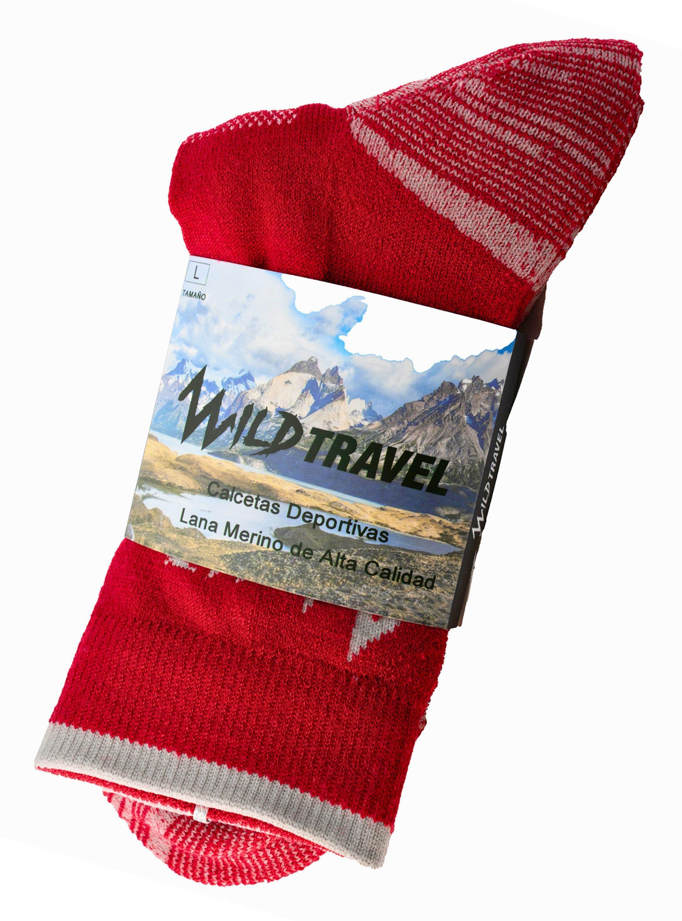 Calcetas Trekking Wild Travel Lana Merino Deportiva Térmicas-4