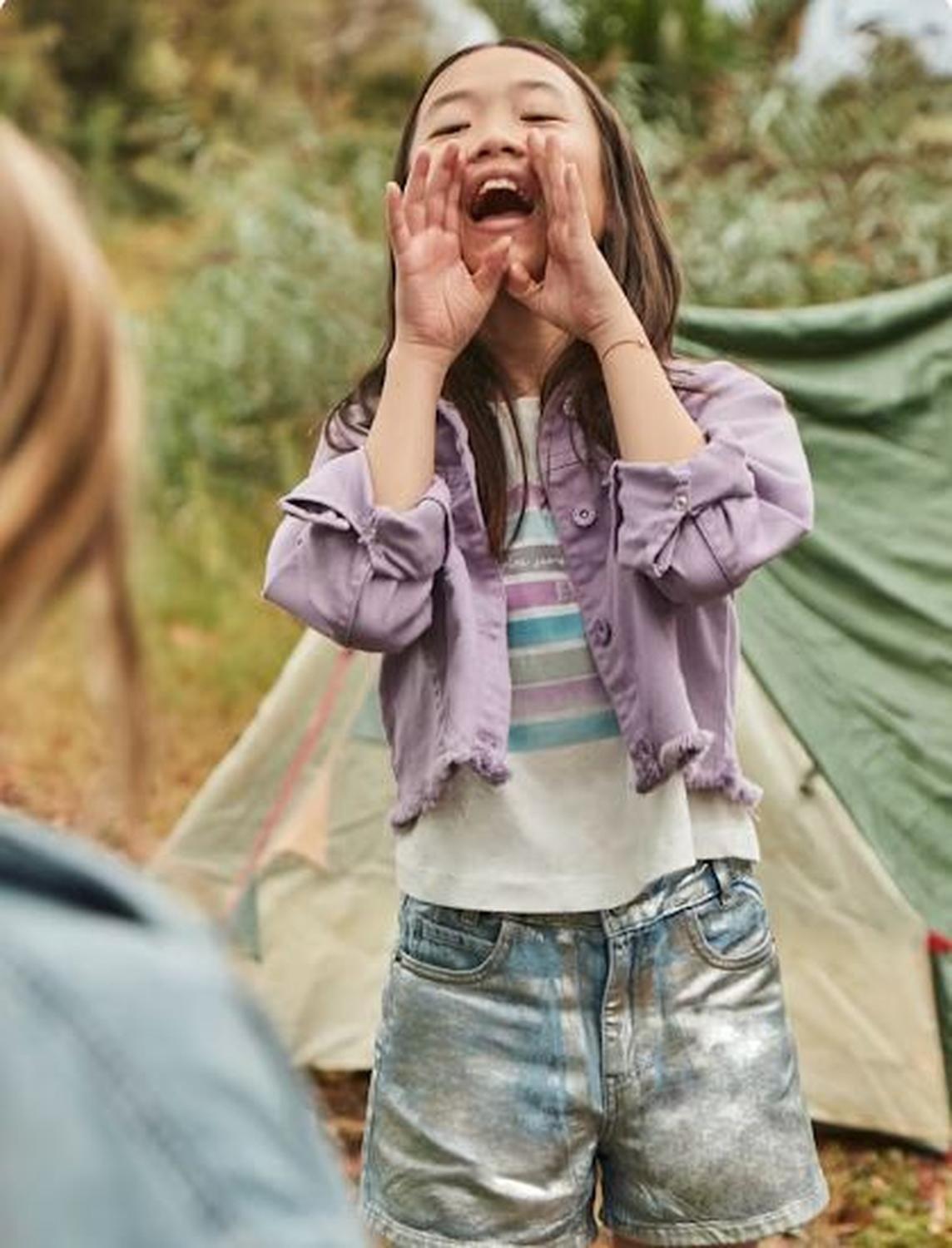 Pantalón corto vaquero tiro alto chicas-2