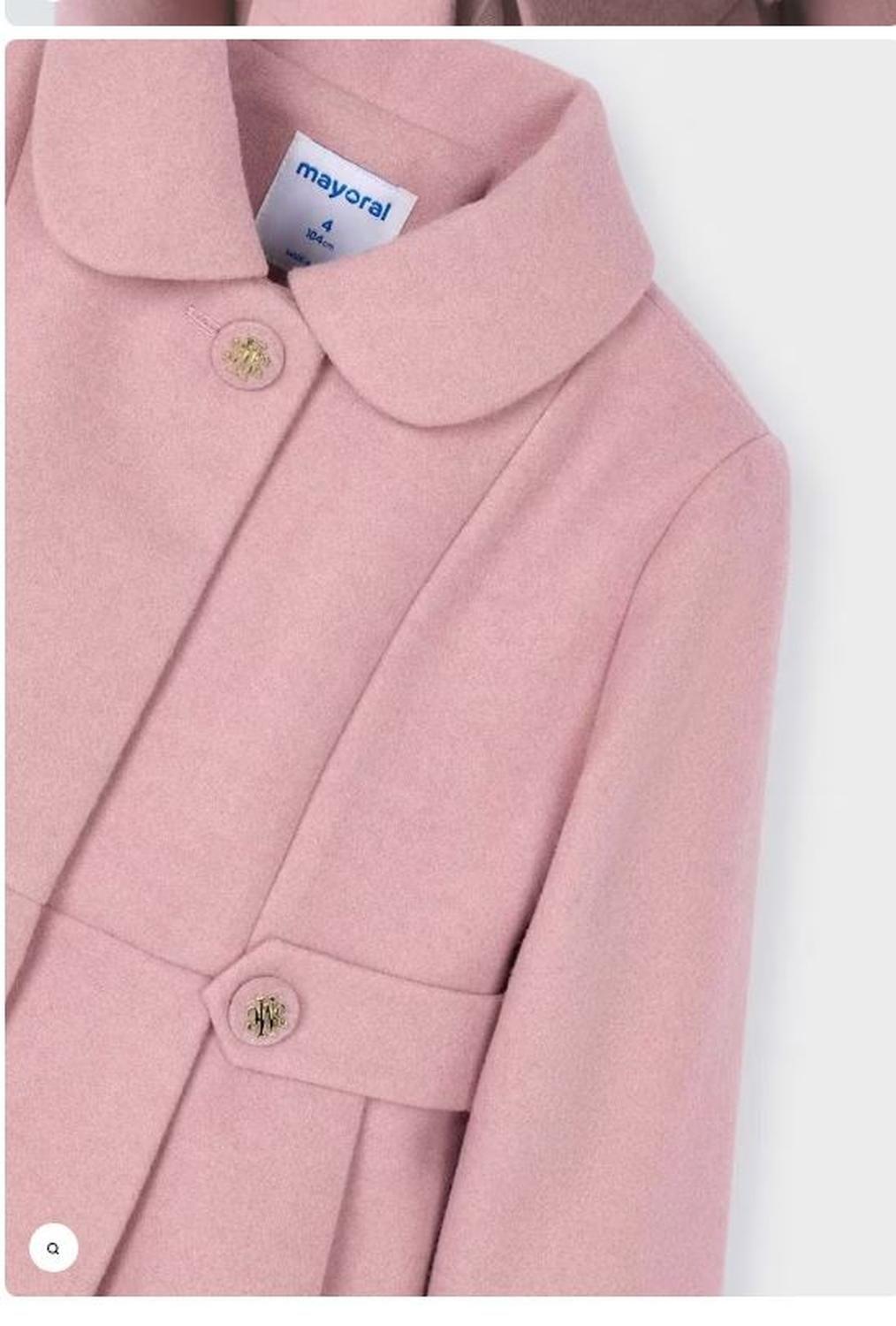 Abrigo paño, cuello redondo.-2