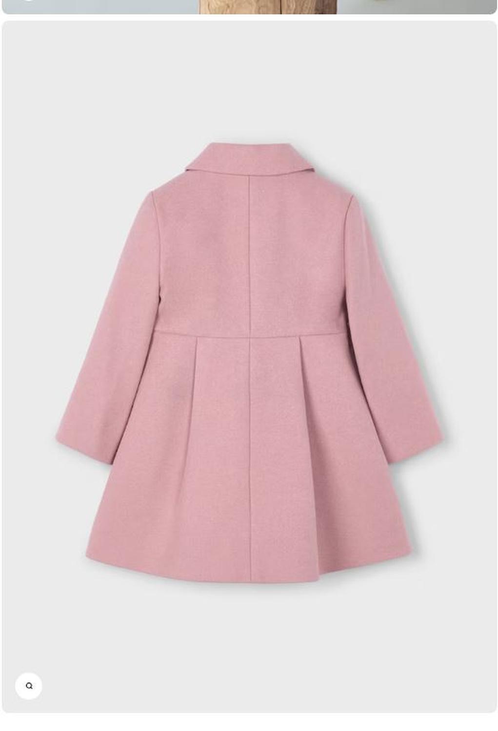 Abrigo paño, cuello redondo.-3