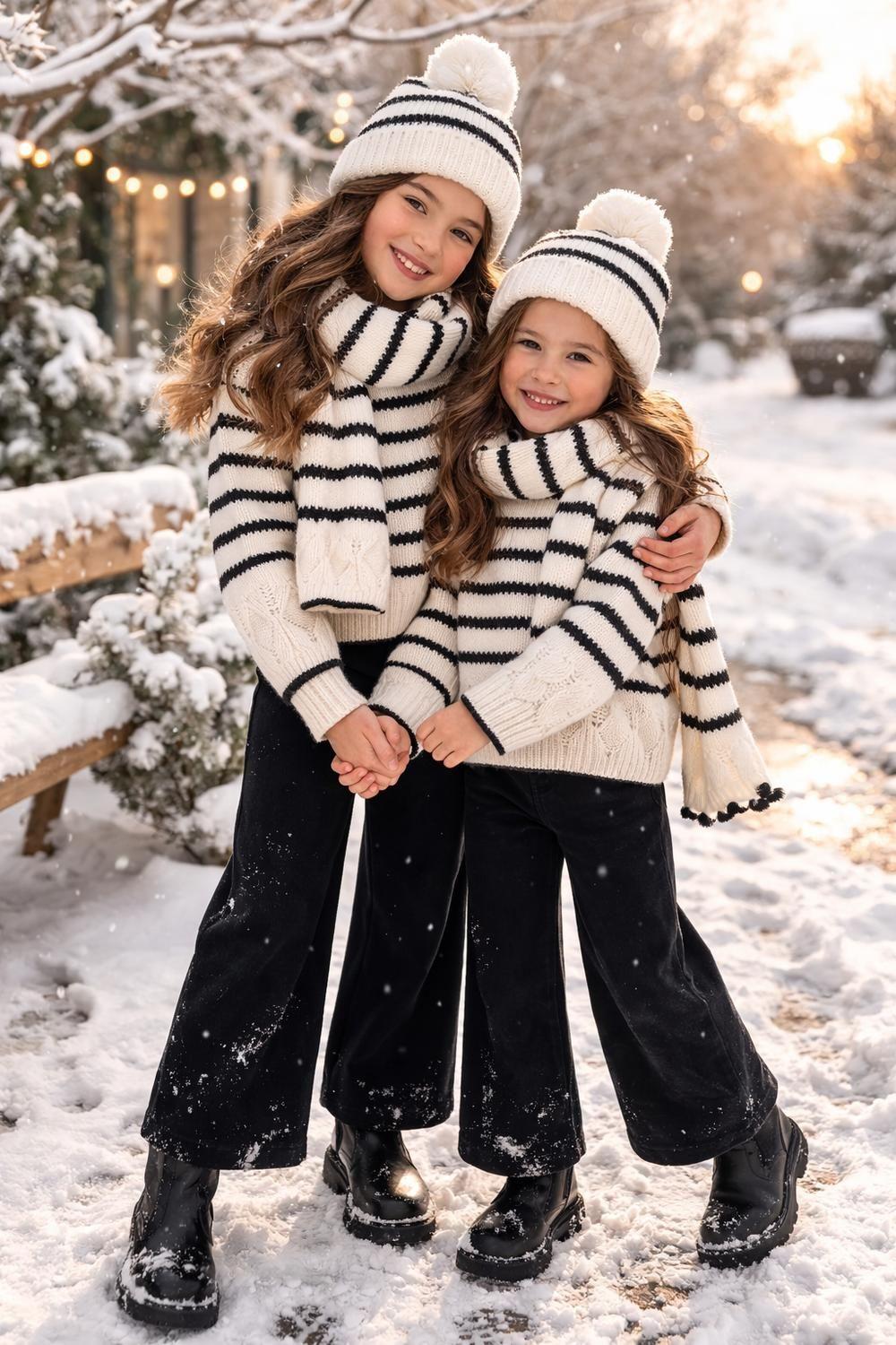 Conj. Gorro bufanda rayas-3