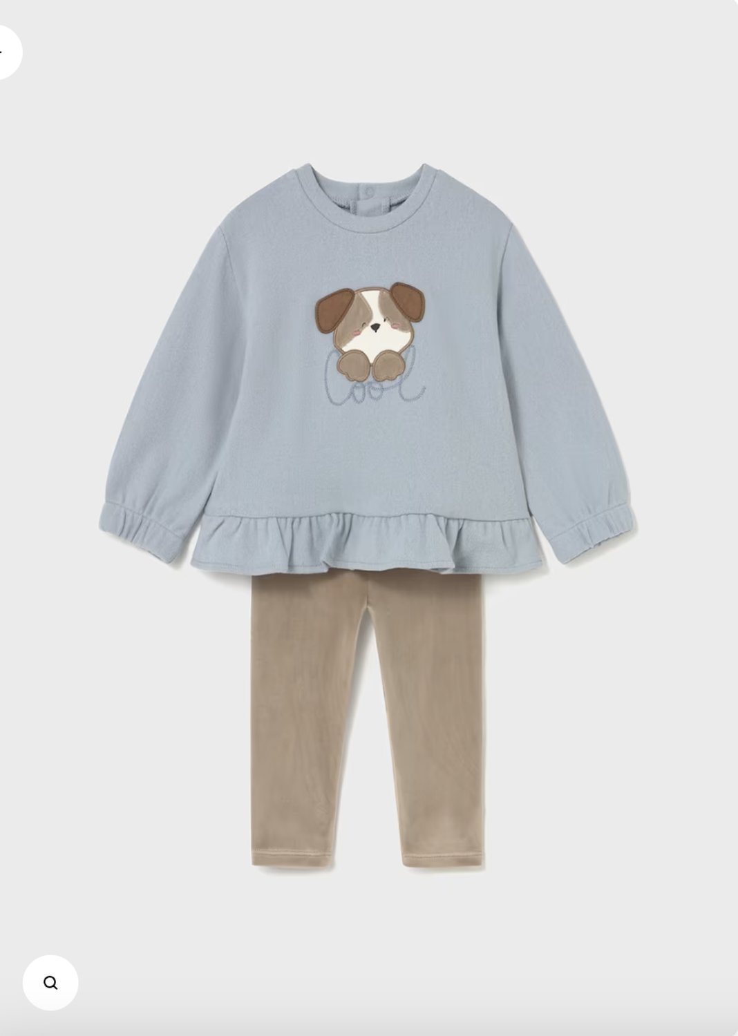 Conjunto Español Leggins cafe y pullover celeste-0