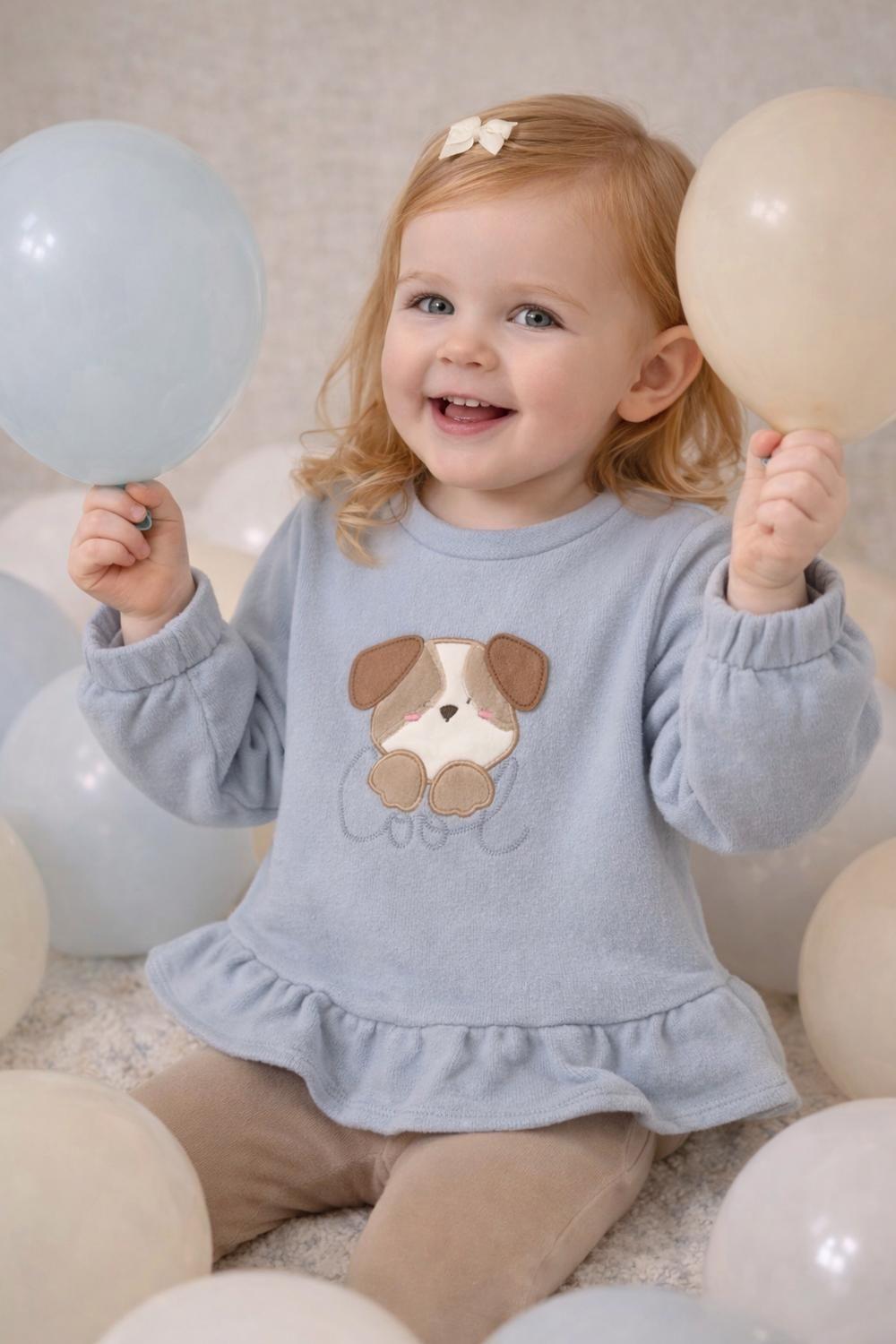 Conjunto Español Leggins cafe y pullover celeste-1