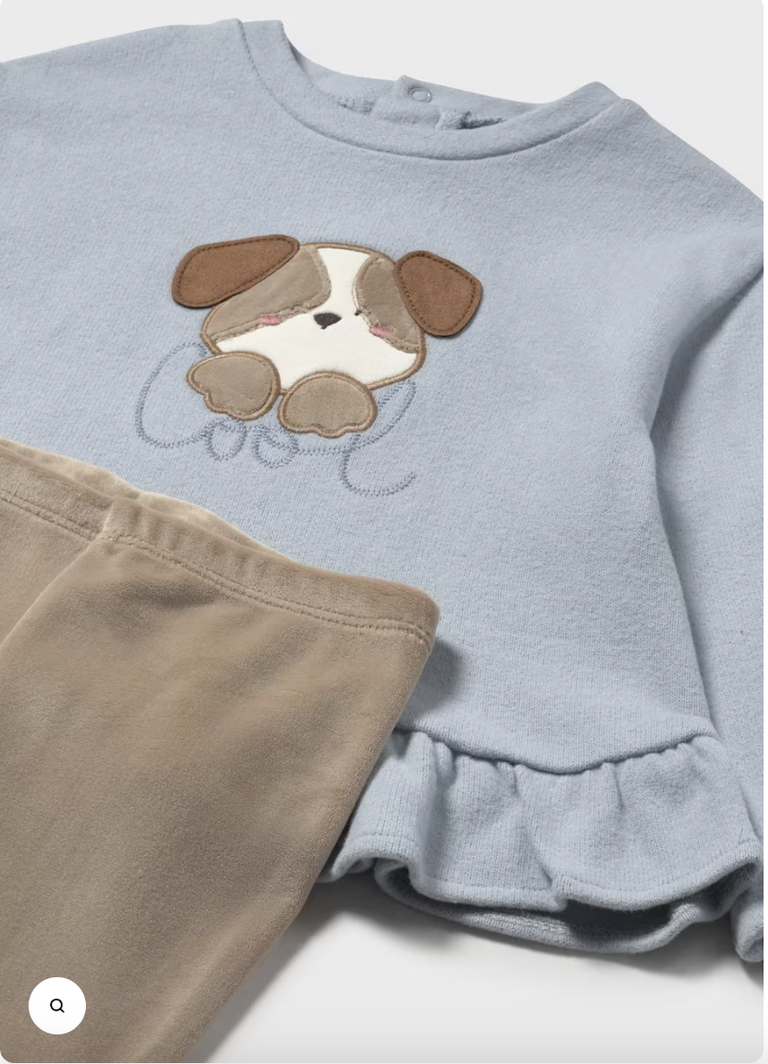 Conjunto Español Leggins cafe y pullover celeste-2