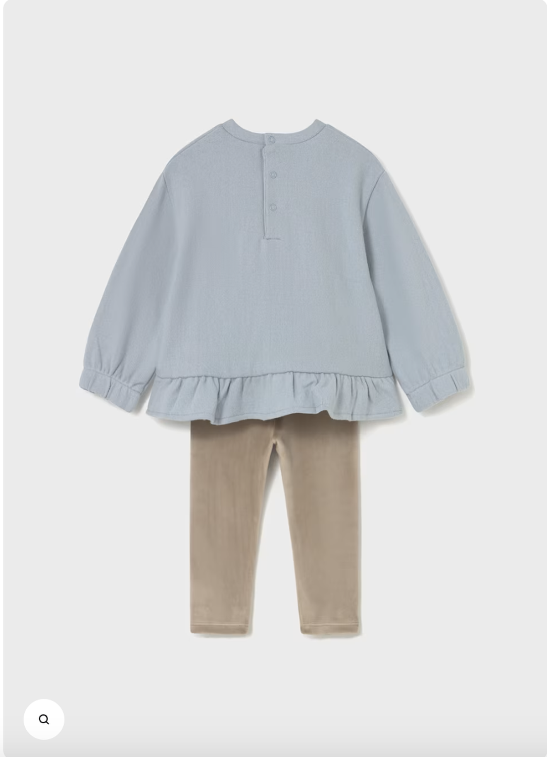 Conjunto Español Leggins cafe y pullover celeste-3