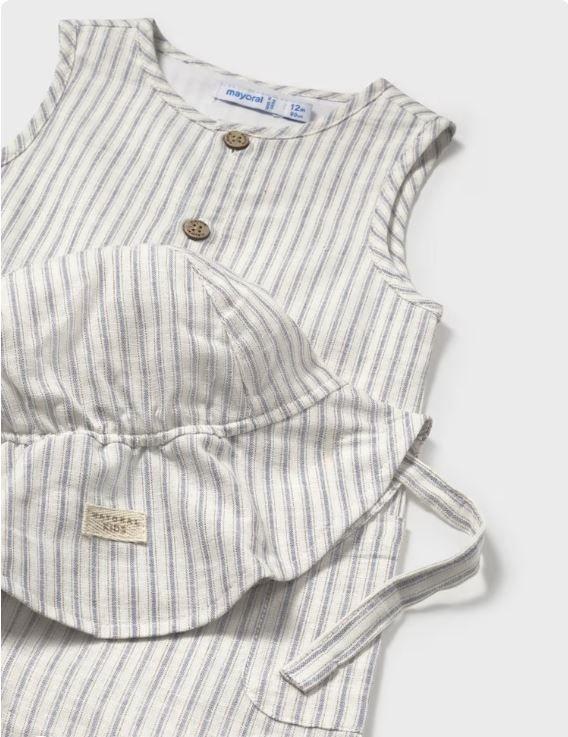 SET JARDINERA CORTA + GORRO NIÑO-1