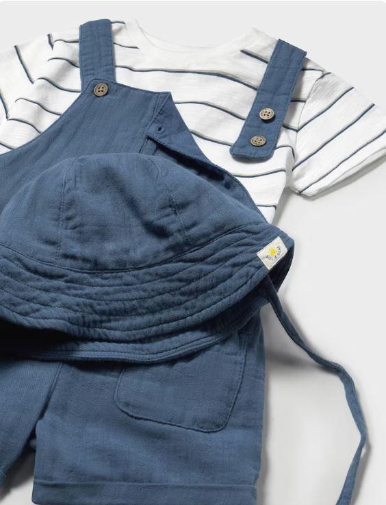 CONJUNTO JARDINERA + CAMISETA + GORRO-1