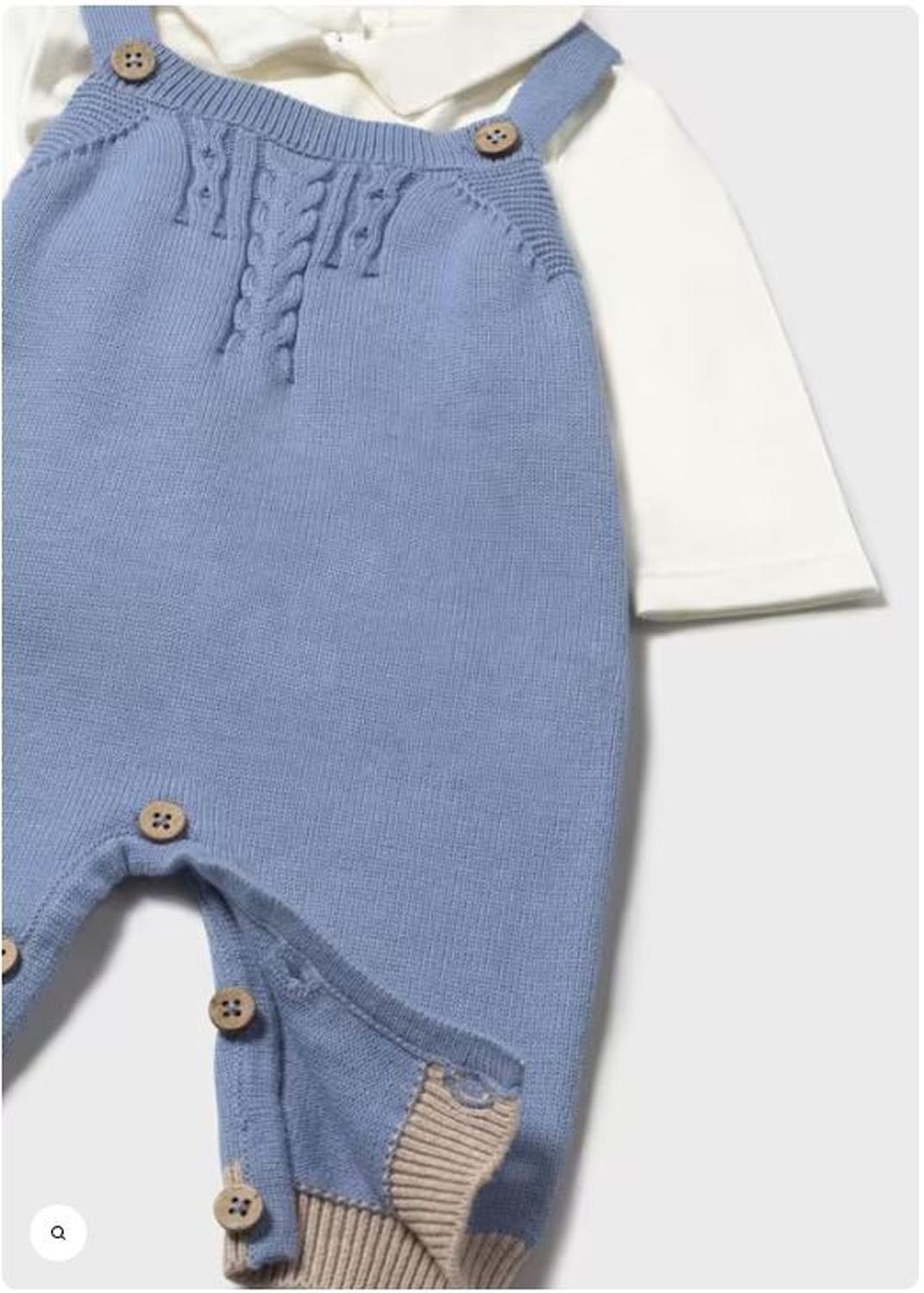 Conjunto jardinera celeste 3 piezas recién nacido-2