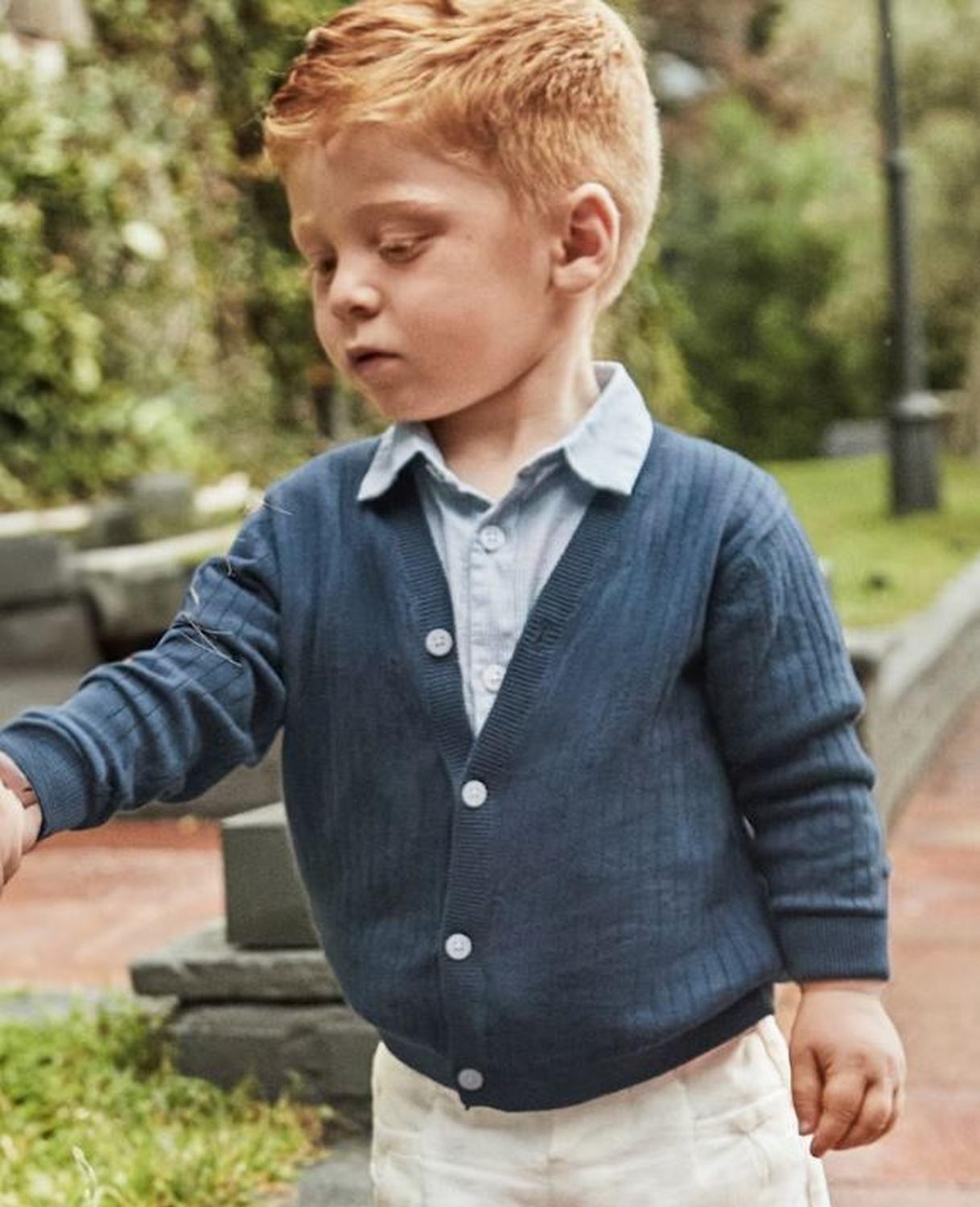 Cárdigan tricot estructura bebé niño-0