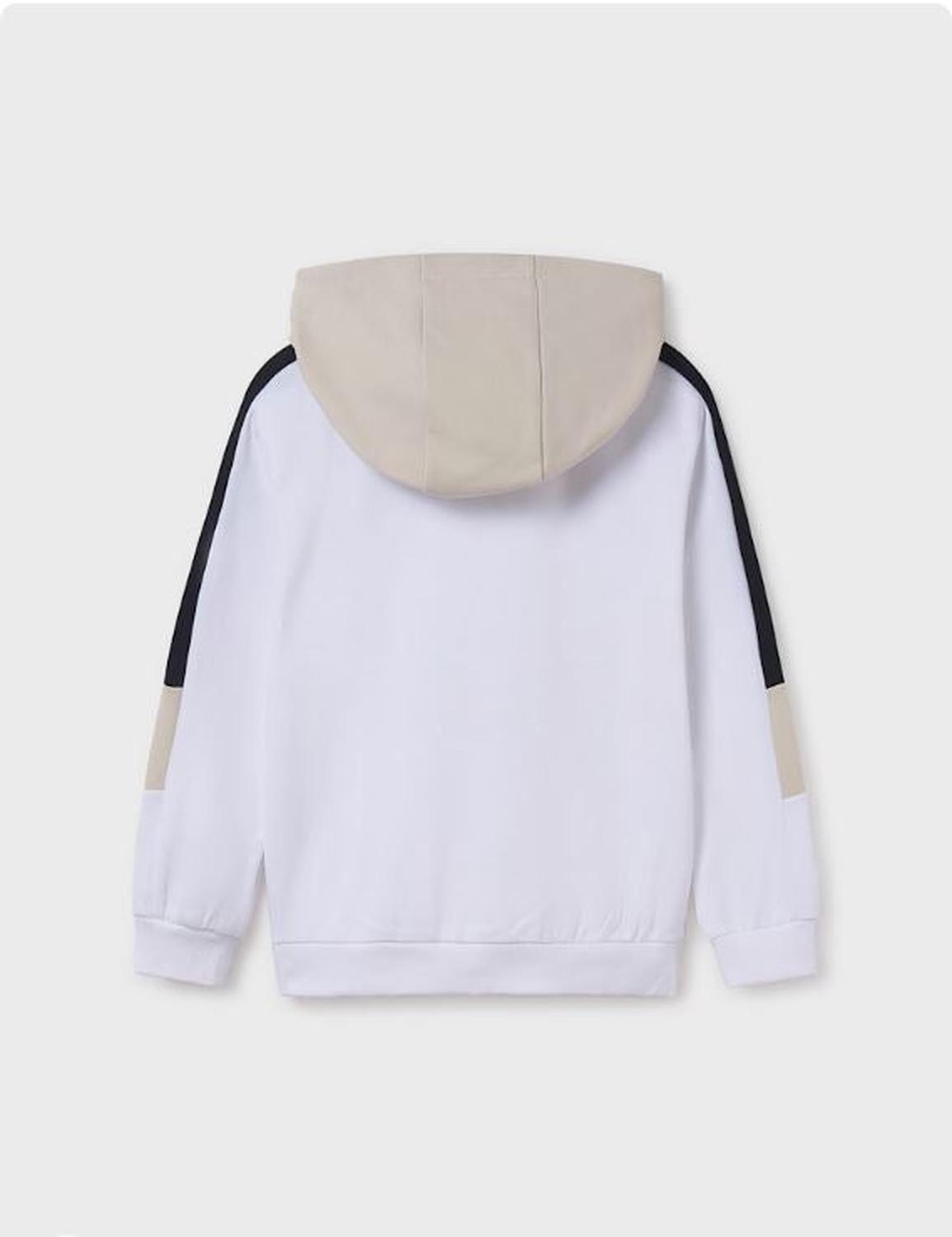 Sudadera capucha contrastes chicos-2