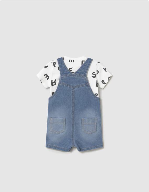 CONJUNTO JARDINERA CORTA + CAMISETA-2