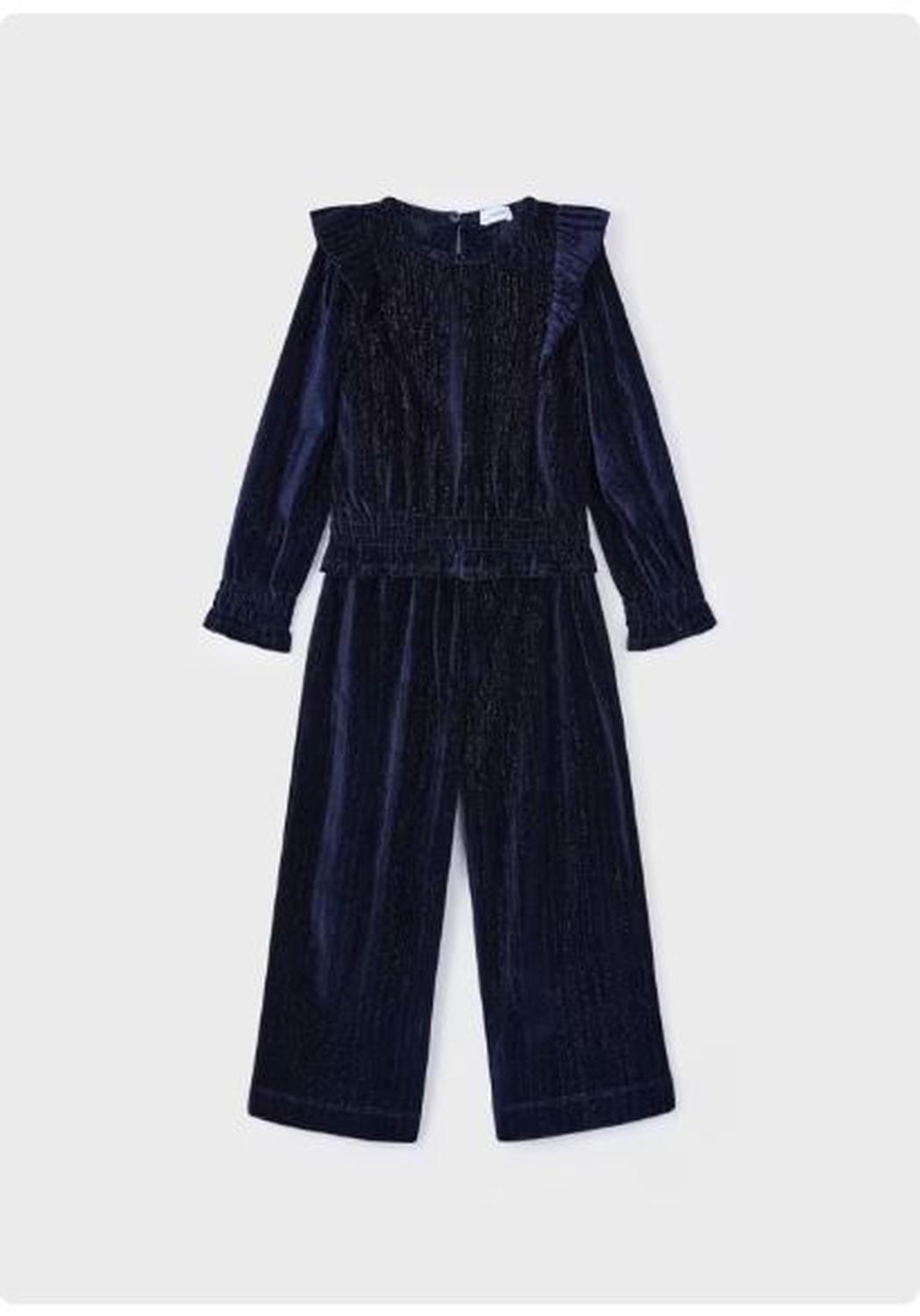 Conjunto pantalón y blusa terciopelo-0