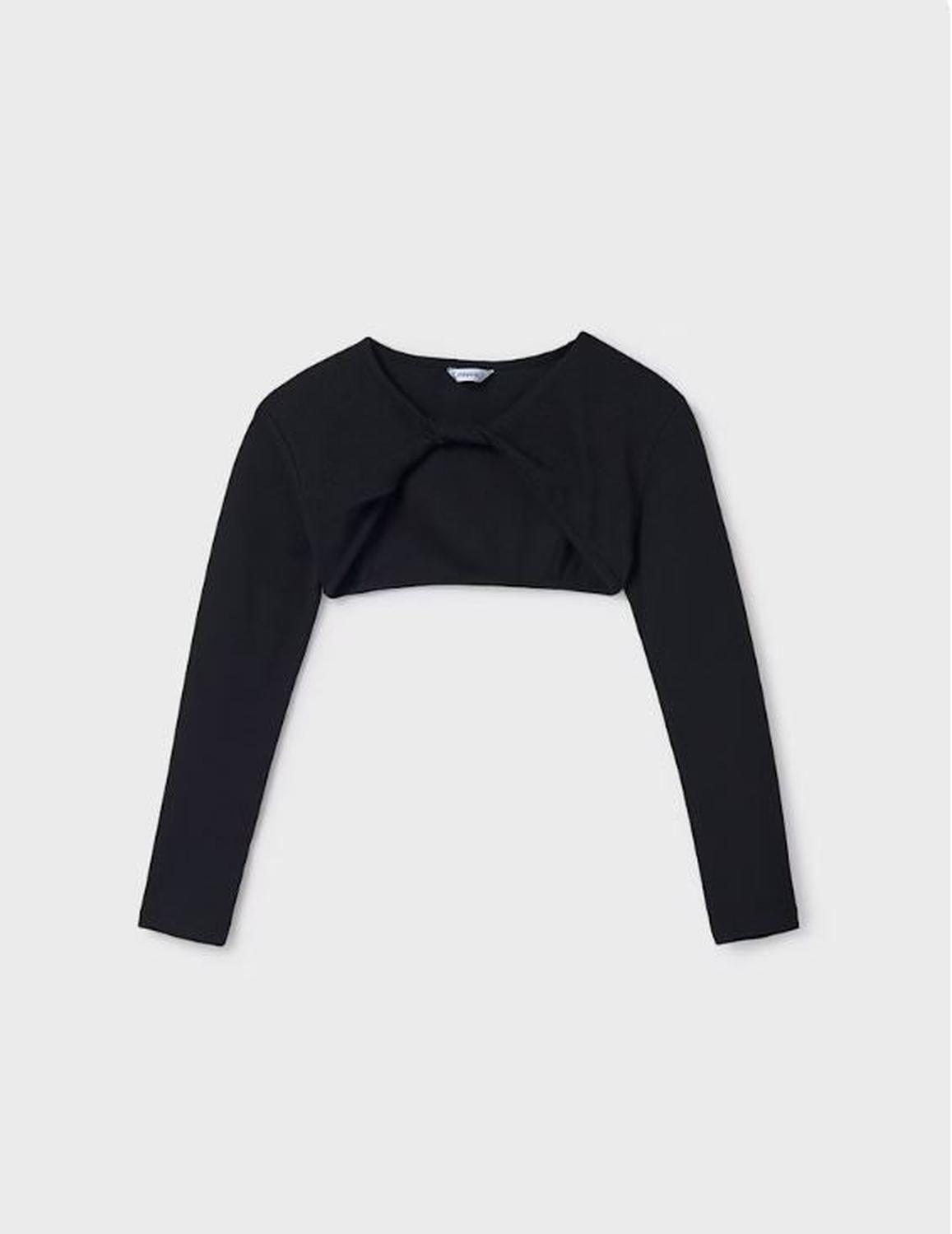 Camiseta con rebeca bolero canalé chicas-2